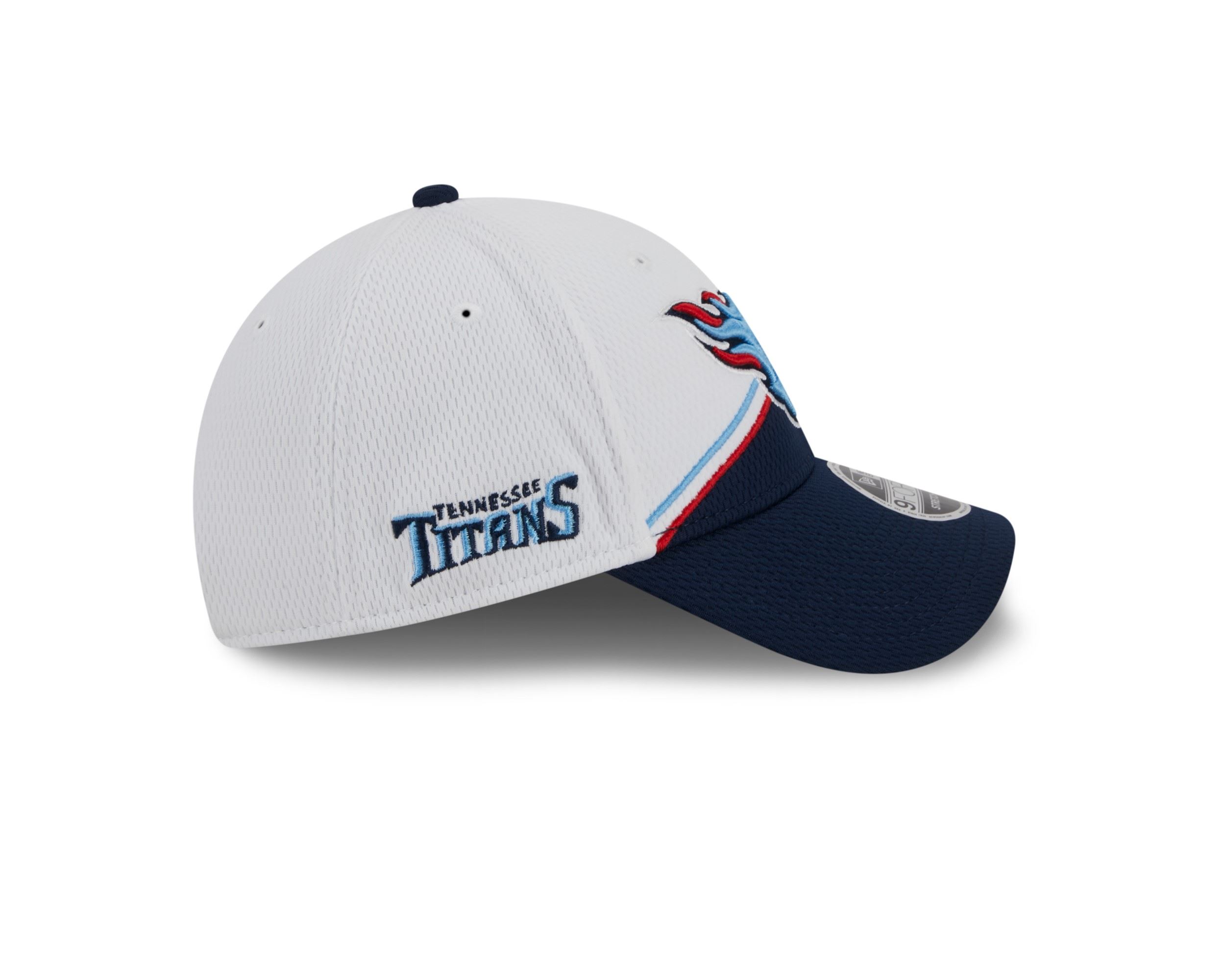 Tennessee Titans NFL 2023 Sideline White Blue 9Forty Stretch Snapback Cap New Era