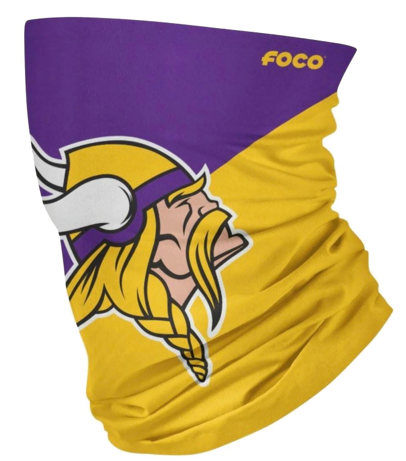 Minnesota Vikings Colour Block Big Logo Gaiter Scarf Forever Collectibles