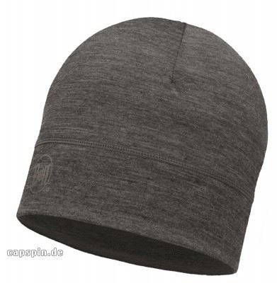 Solid Grey Lightweight Merino Wool Hat Beanie Buff