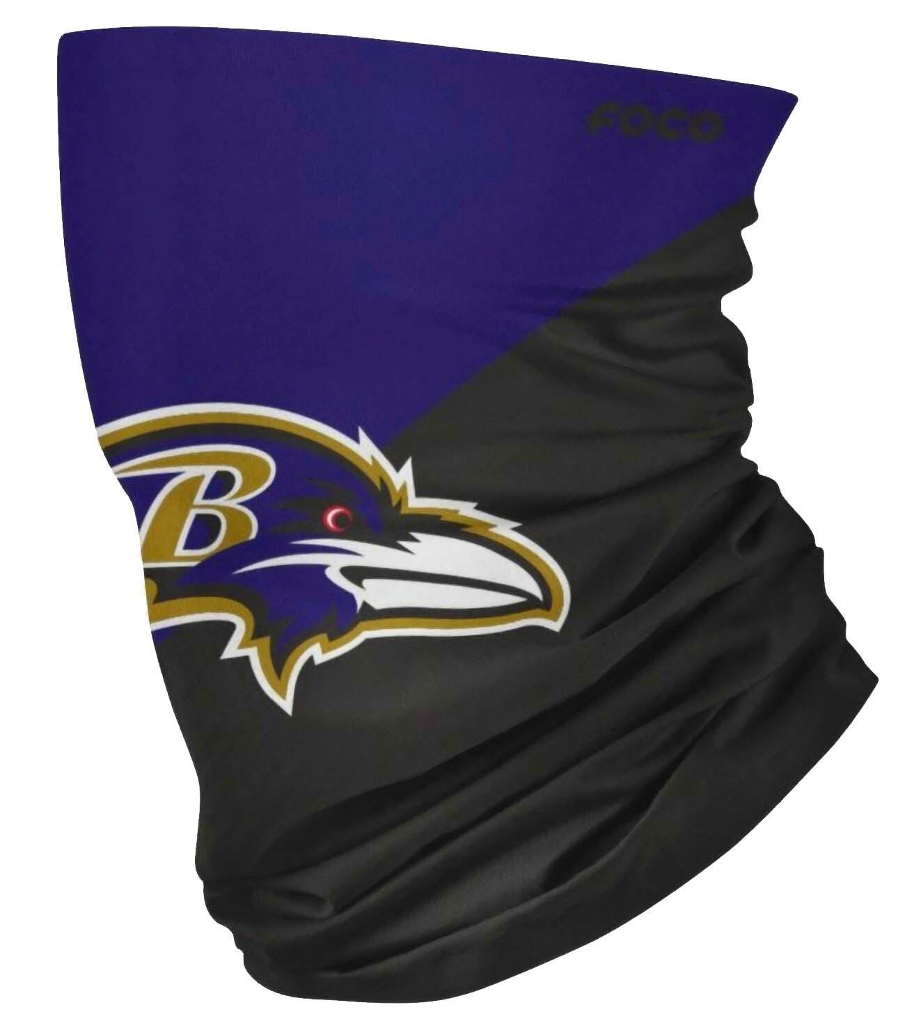 Baltimore Ravens Colour Block Big Logo Gaiter Scarf Forever Collectibles
