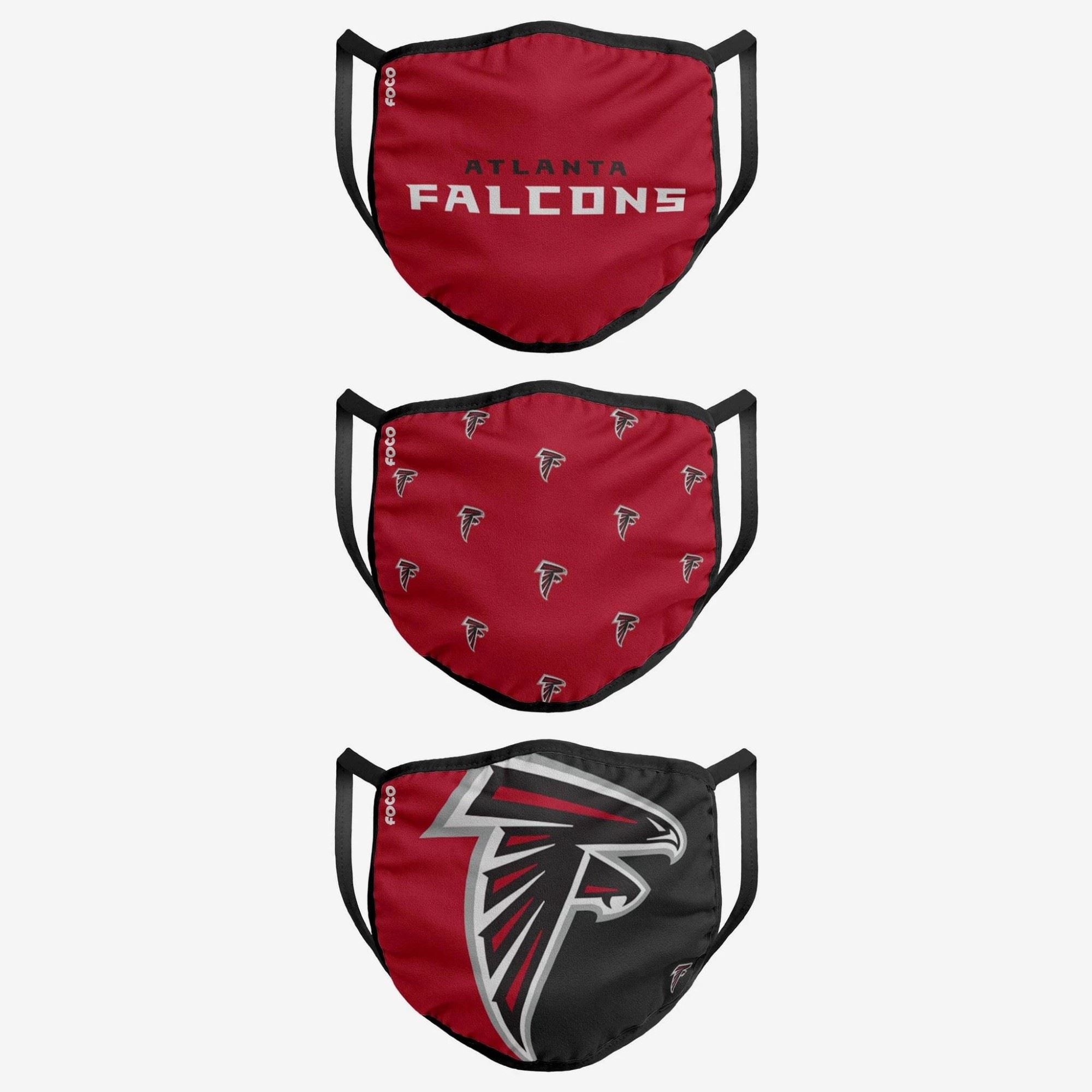 Atlanta Falcons NFL Face Covering 3Pack Face Mask Forever Collectibles