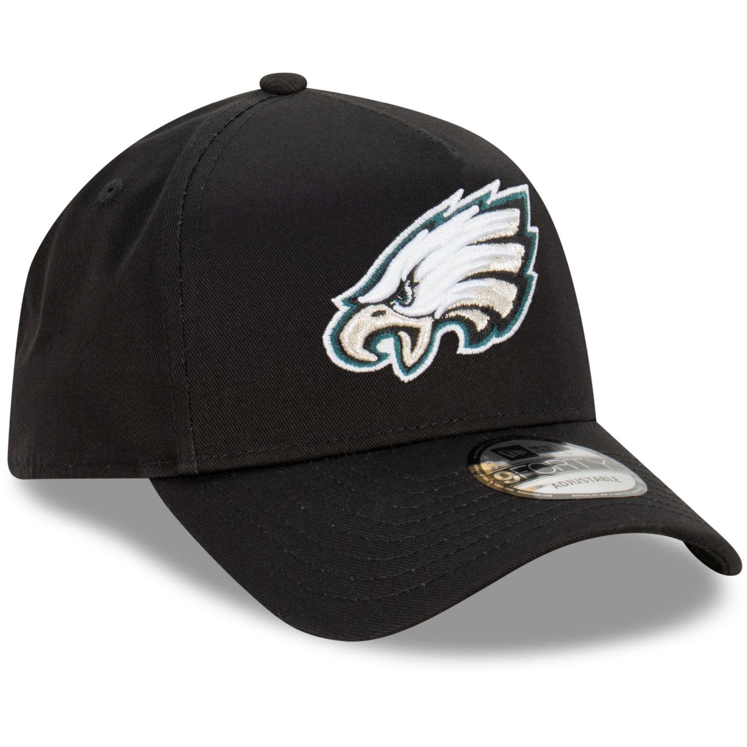 Philadelphia Eagles NFL Evergreen Black 9Forty Adjustable A-Frame Cap New Era