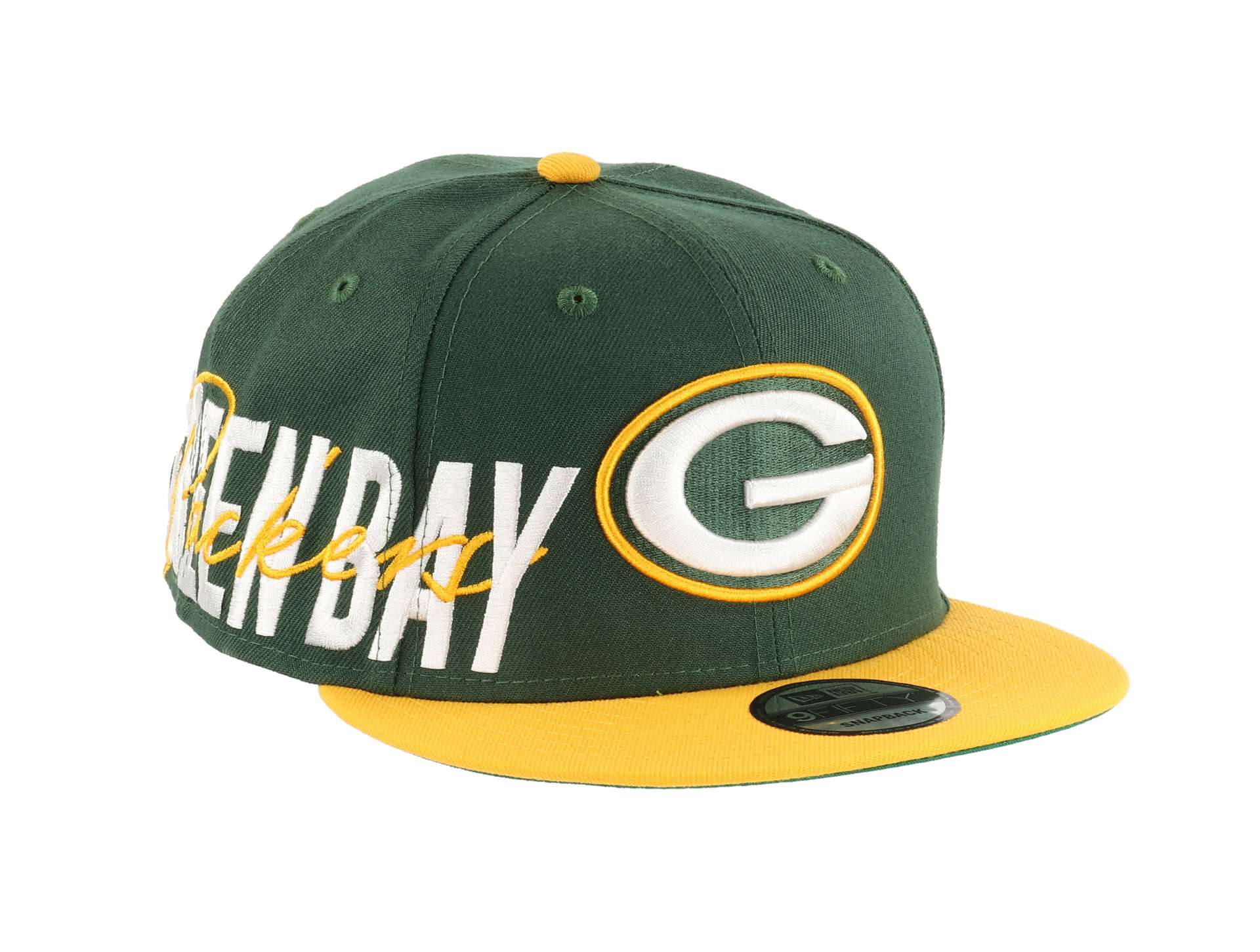 Green Bay Packers Sidefont Green / Yellow 9Fifty Snapback Cap New Era
