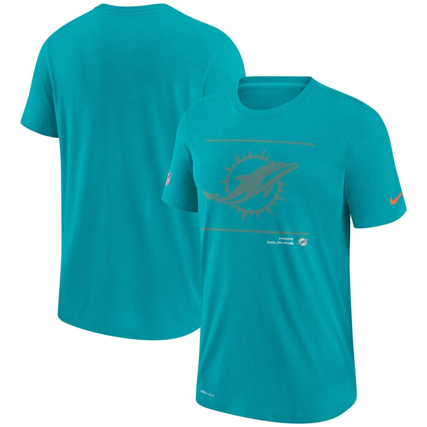 Miami Dolphins NFL DFCT Team Issue Tee Turbo Green T-Shirt Nike