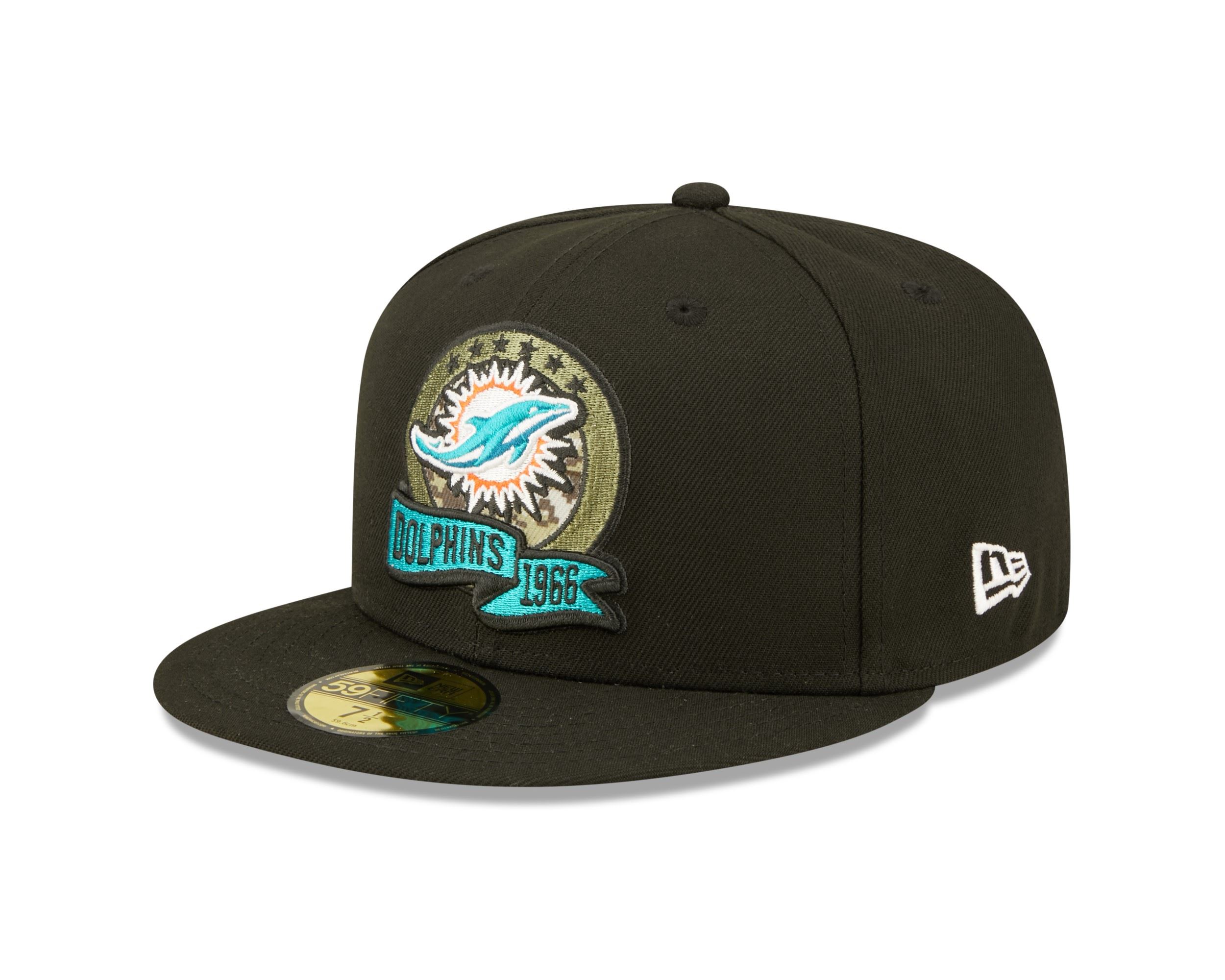 Miami Dolphins NFL Salute to Service 2022 Black 59Fifty Basecap New Era