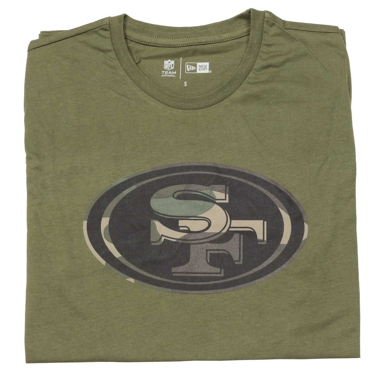San Francisco 49ers Camo Logo Olive T- Shirt New Era