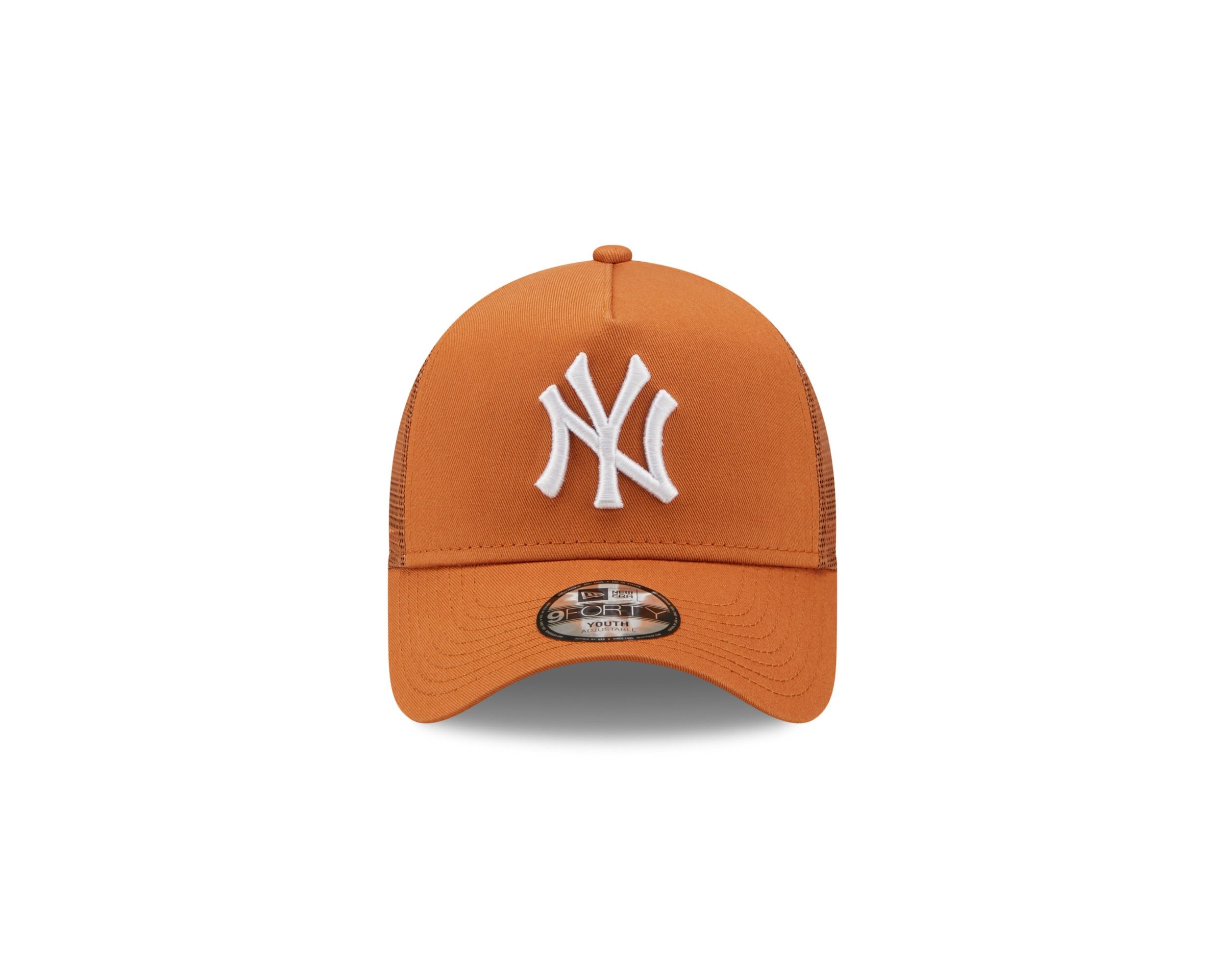 New York Yankees MLB Tonal Mesh Spring Toffee 9Forty Kids A-Frame Adjustable Trucker Cap New Era