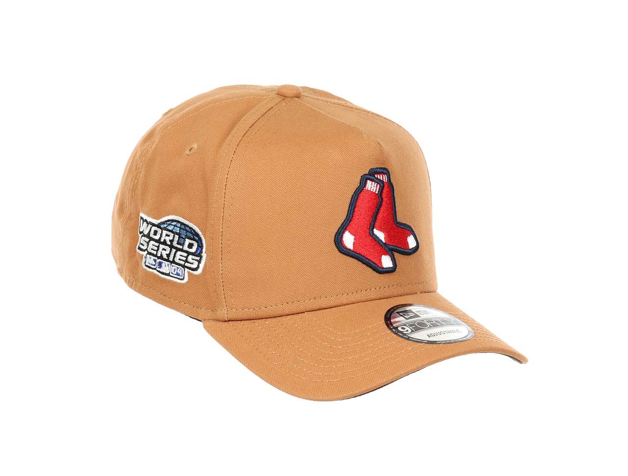 Boston Red Sox MLB World Series 2004 Sidepatch Brown 9Forty A-Frame Snapback Cap New Era