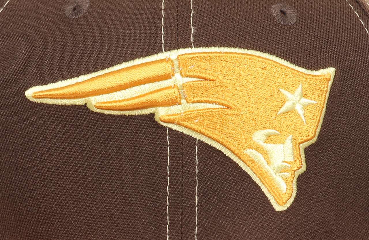 New England Patriots Walnut Vegas Gold NFL 9Fifty Original Fit Snapback Cap New Era