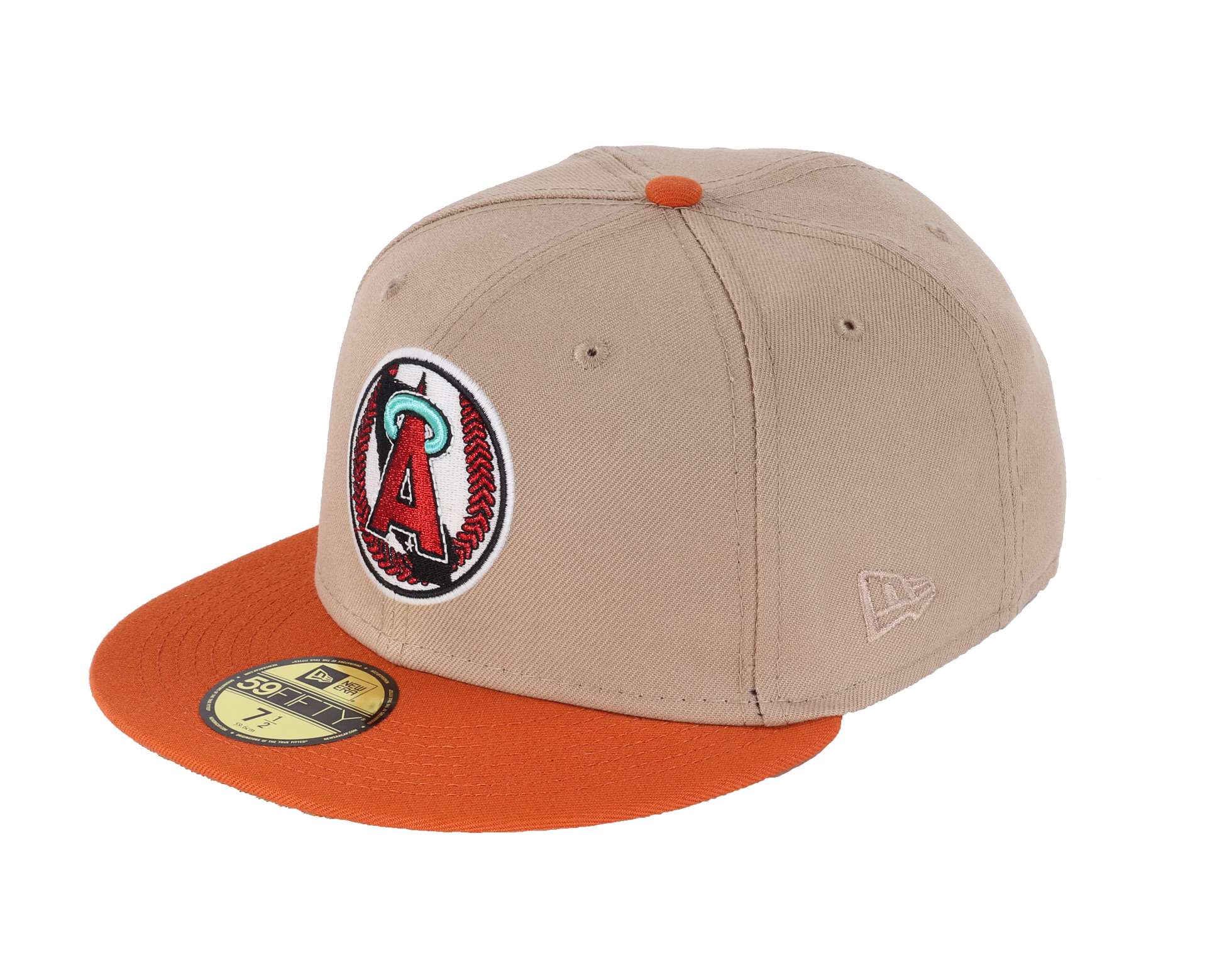 California Angels MLB Sidepatch 35th Anniversary Two-Tone Camel Fight Orange 59Fifty Basecap New Era