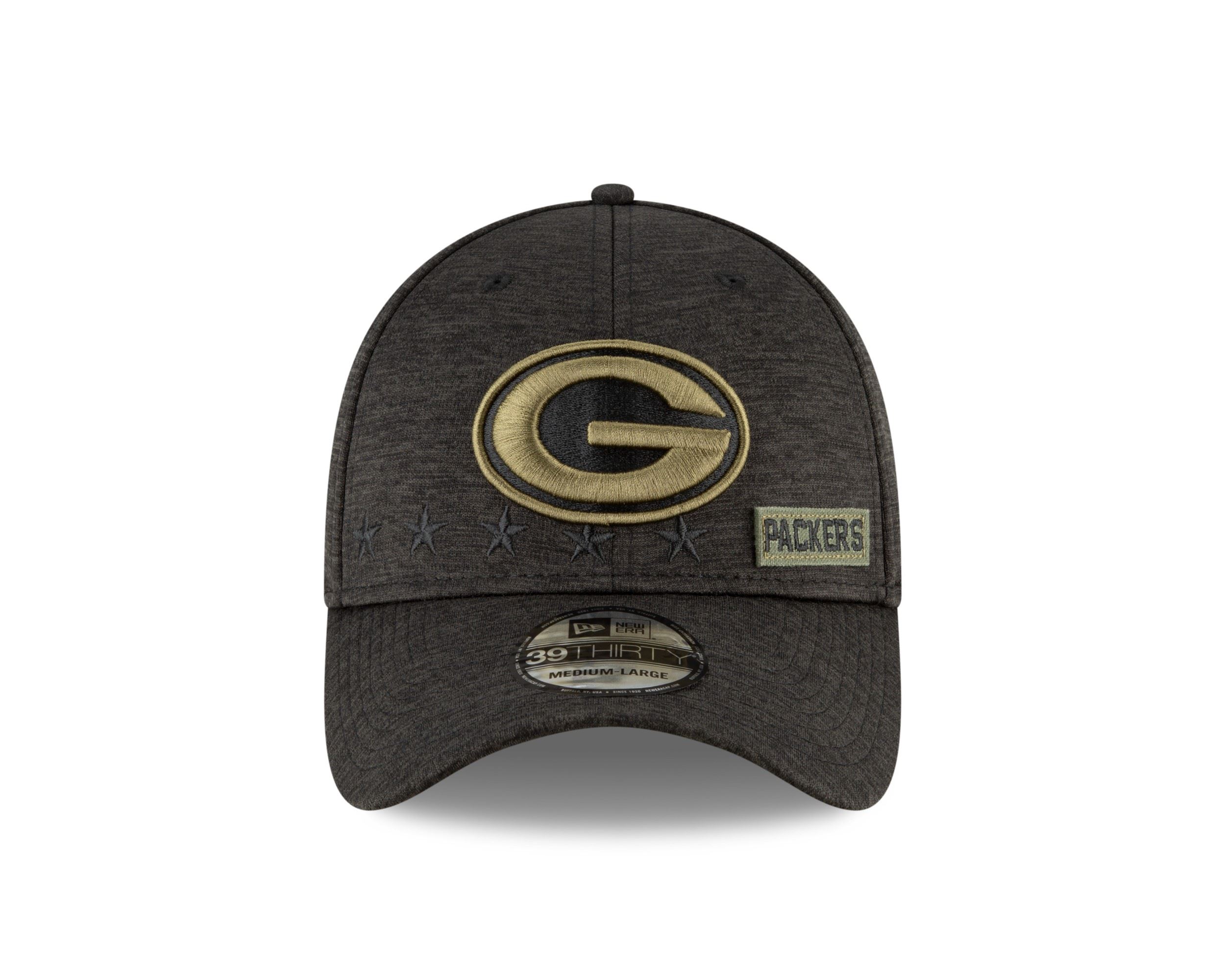 Green Bay Packers NFL On Field 2020 Salute to Service 39Thirty Stretch Cap New Era 