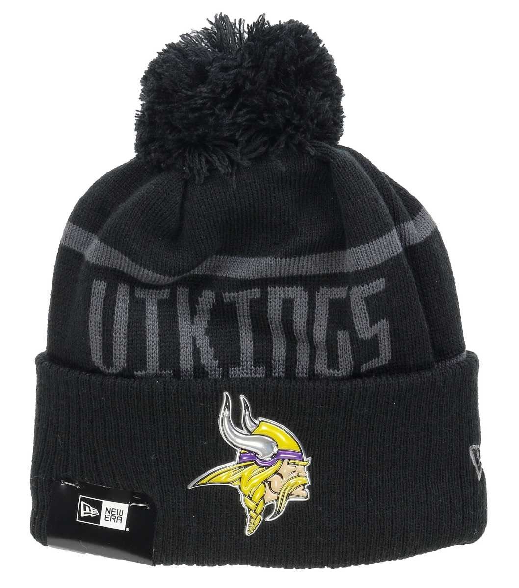 Minnesota Vikings NFL 2017 Black Collection Beanie New Era