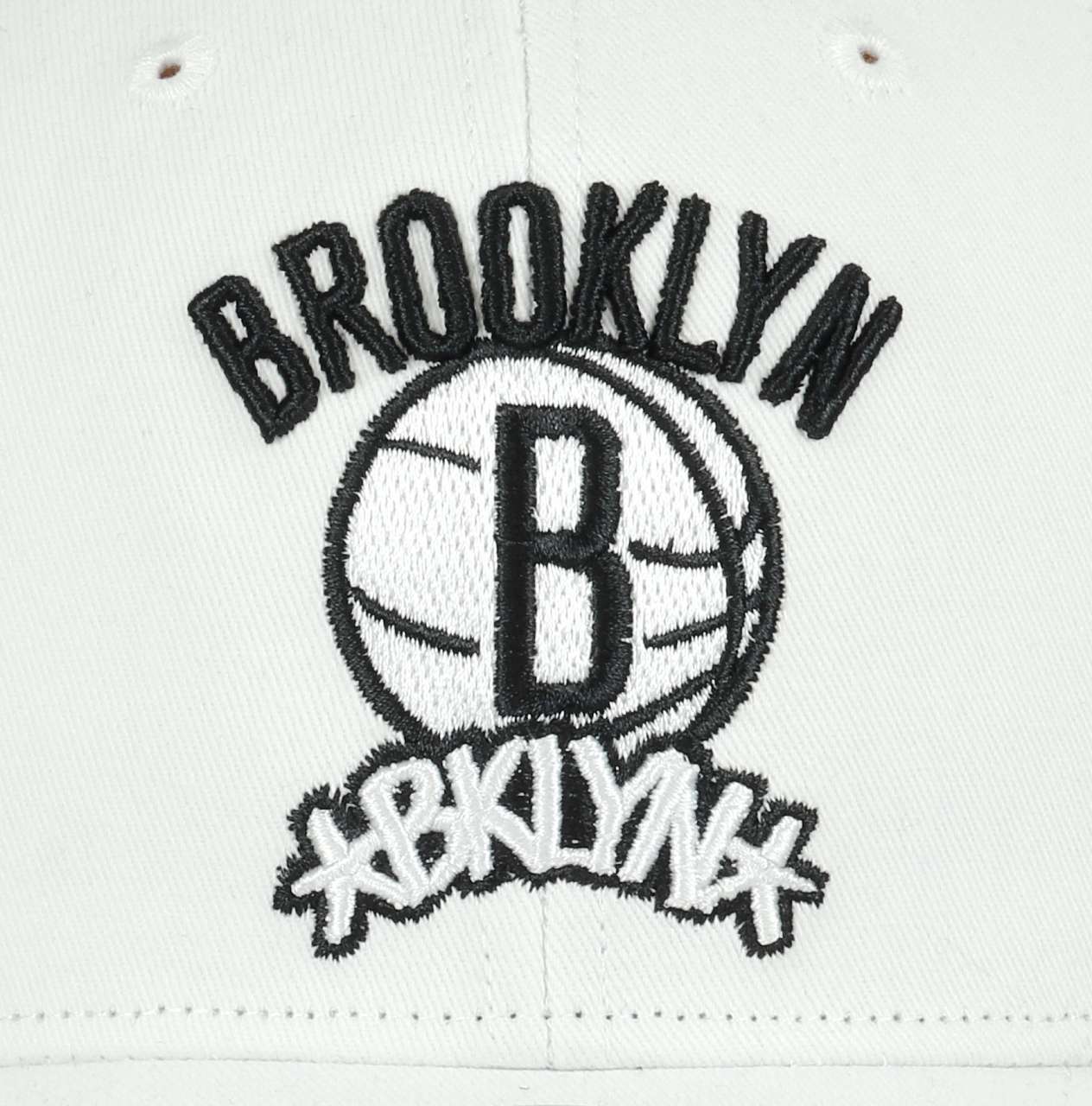 Brooklyn Nets  NBA All In Pro Crown Fit White Snapback Cap Mitchell & Ness