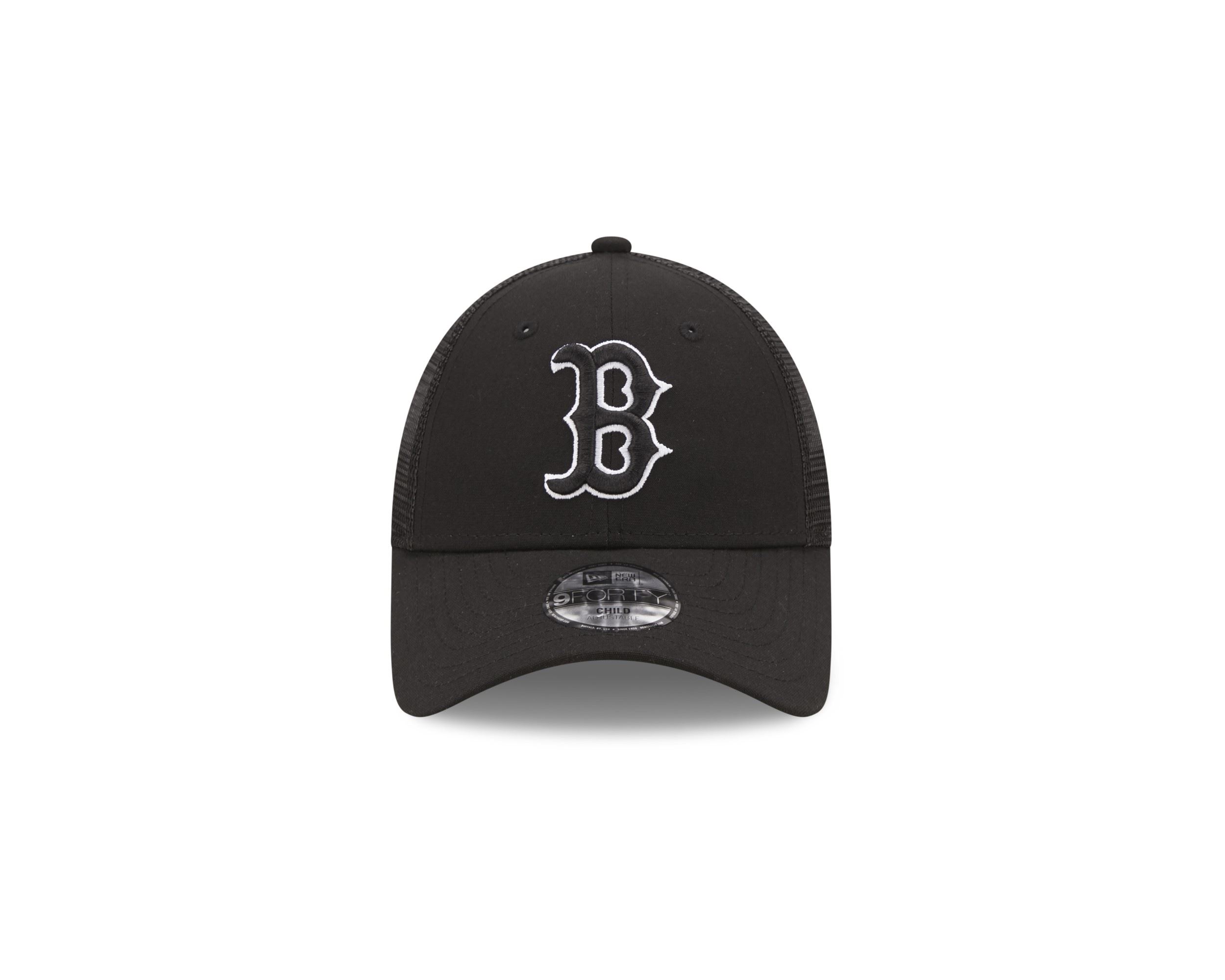 Boston Red Sox MLB Home Field Black 9Forty Kids A-Frame Adjustable Trucker Cap New Era