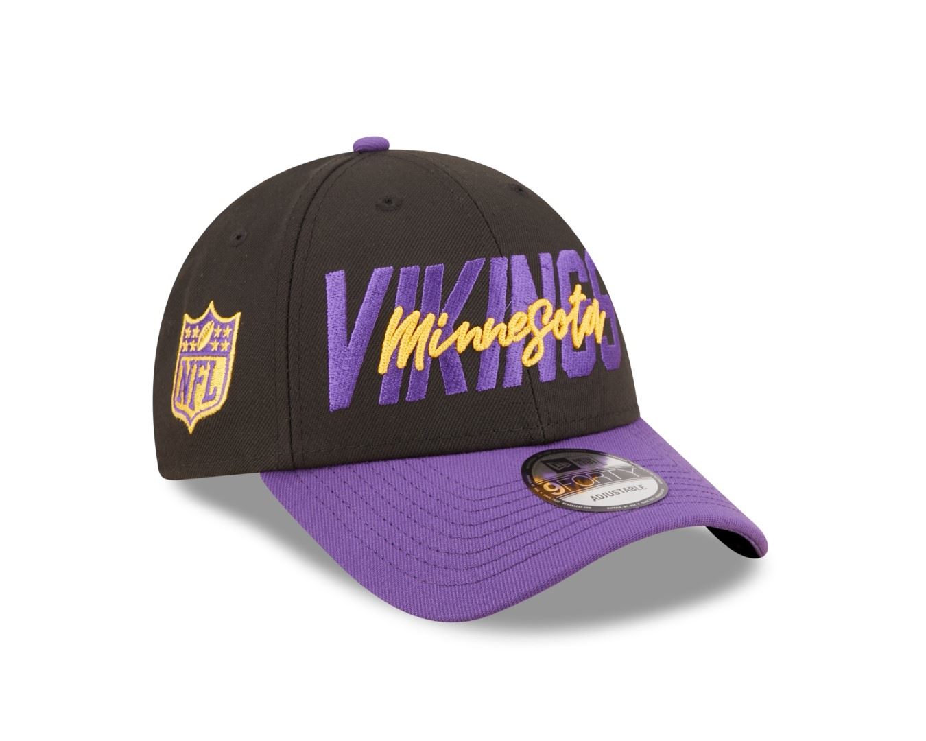 Minnesota Vikings 2022 NFL Draft Black Purple 9Forty Snapback Cap New Era
