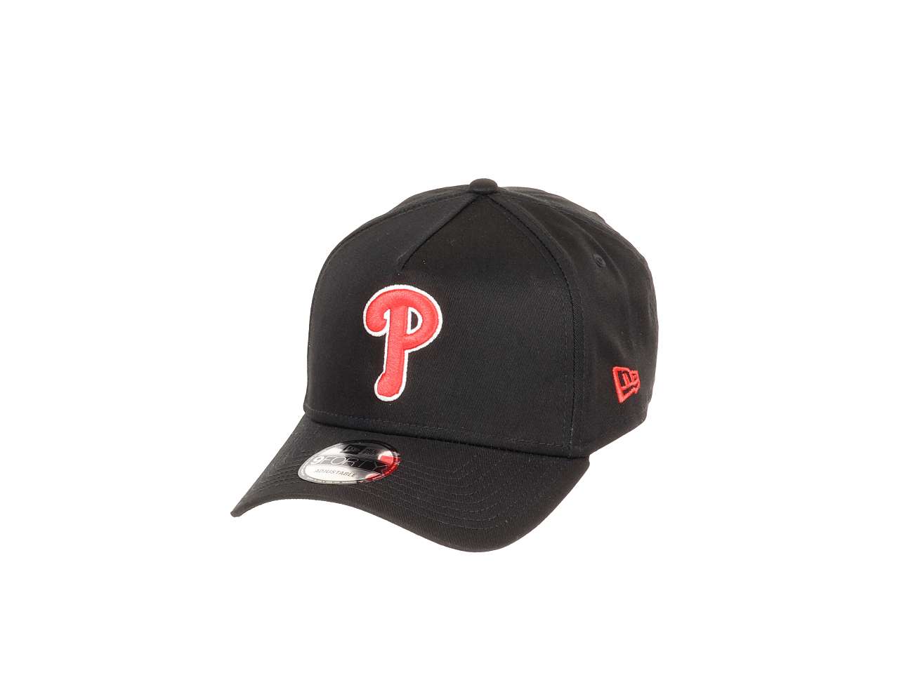  Philadelphia Phillies MLB Black Coloured Team Logo Red 9Forty A-Frame Snapback Cap New Era