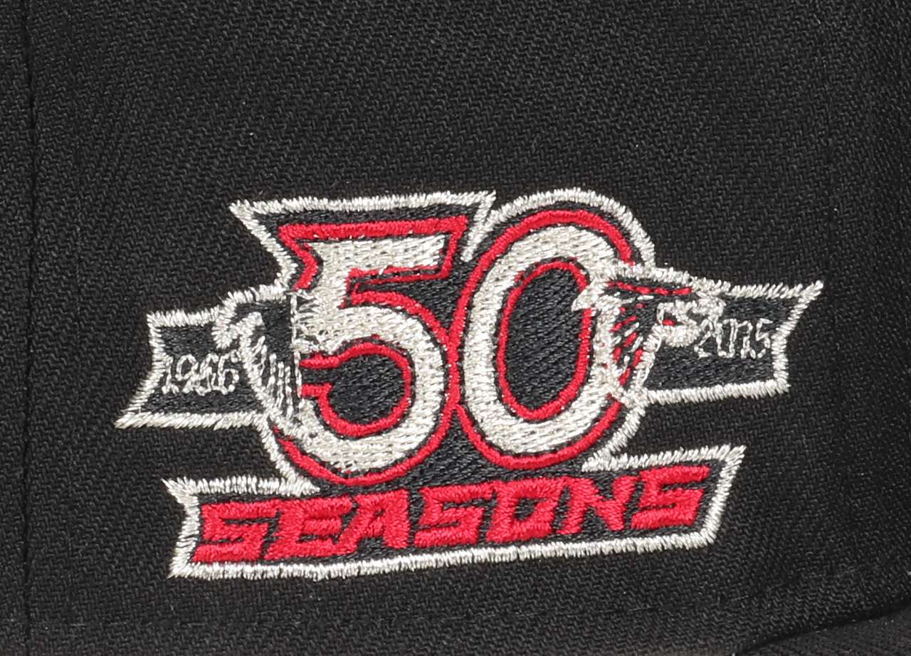 Atlanta Falcons NFL Team Colour 50 Seasons Sidepatch Black 9Fifty Snapback Cap New Era