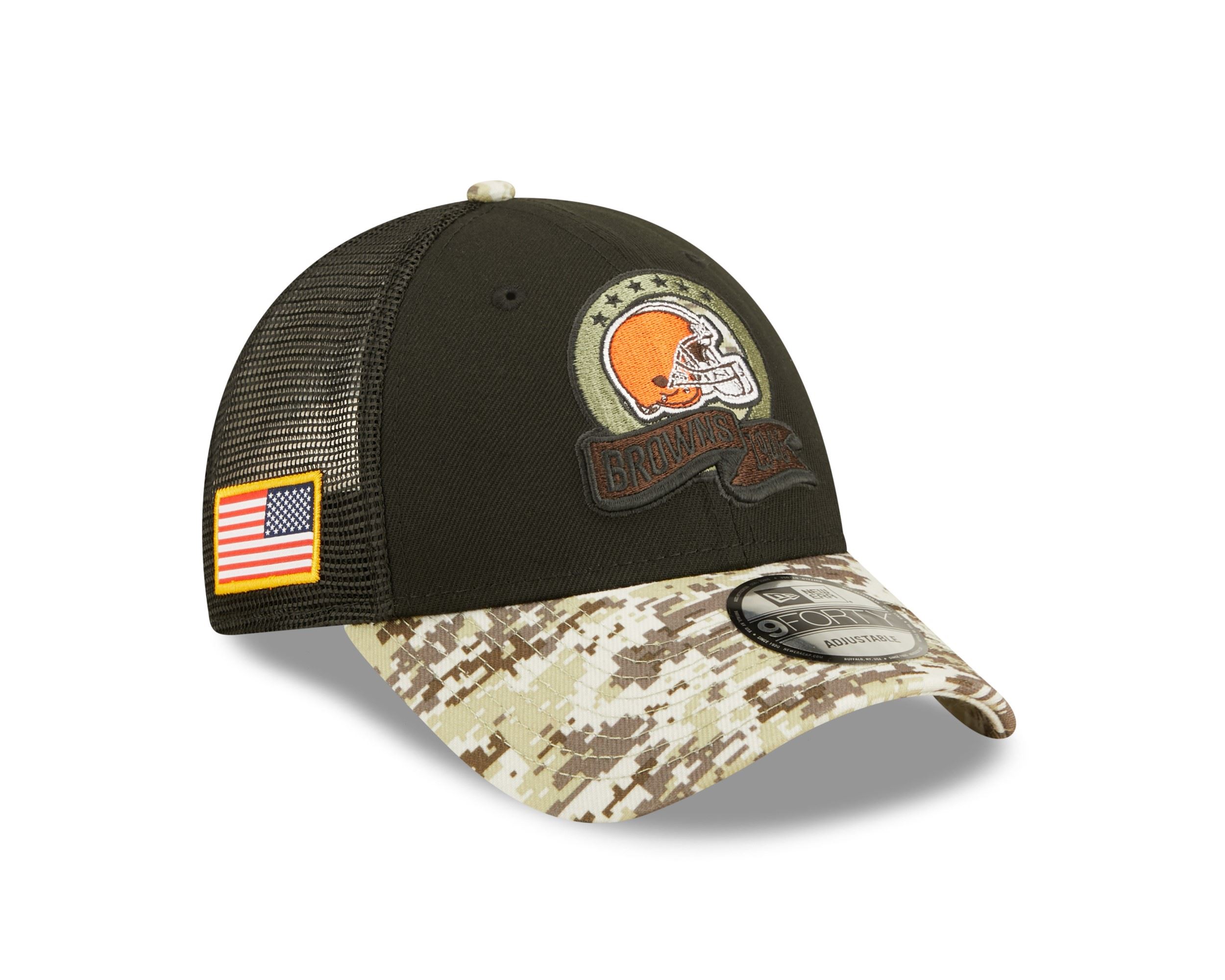 Cleveland Browns NFL Salute to Service 2022 Black 9Forty Snapback Cap New Era