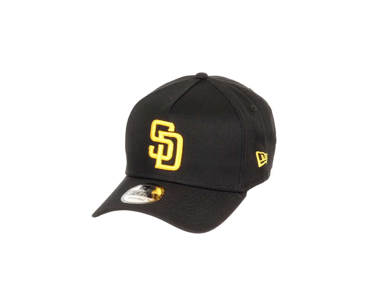  San Diego Padres MLB Black Coloured Team Logo Yellow 9Forty A-Frame Snapback Cap New Era
