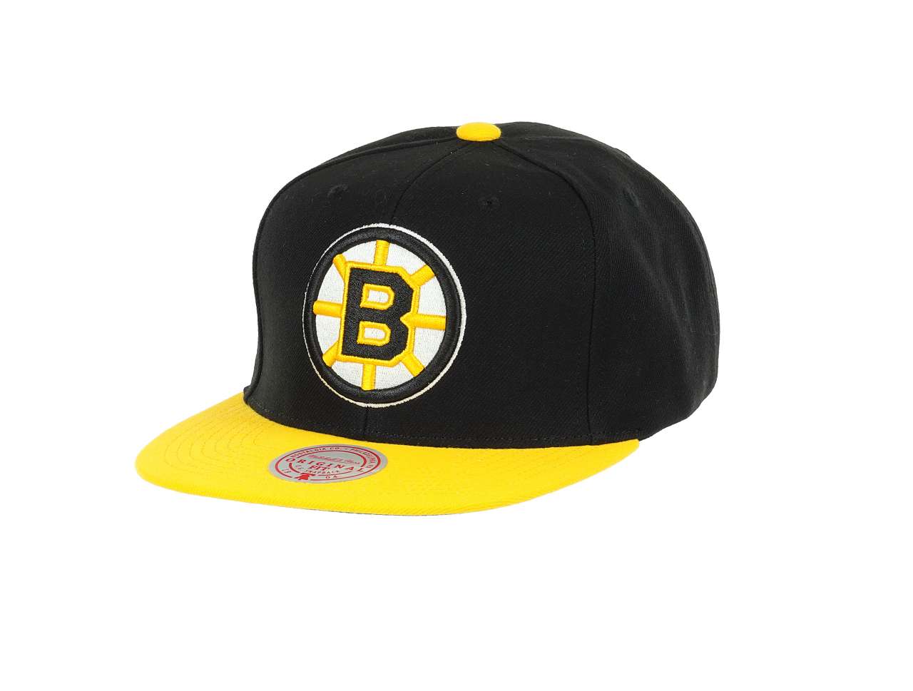 Boston Bruins NHL Team 2 Tone 2.0 Black Yellow Original Fit Snapback Cap Mitchell & Ness