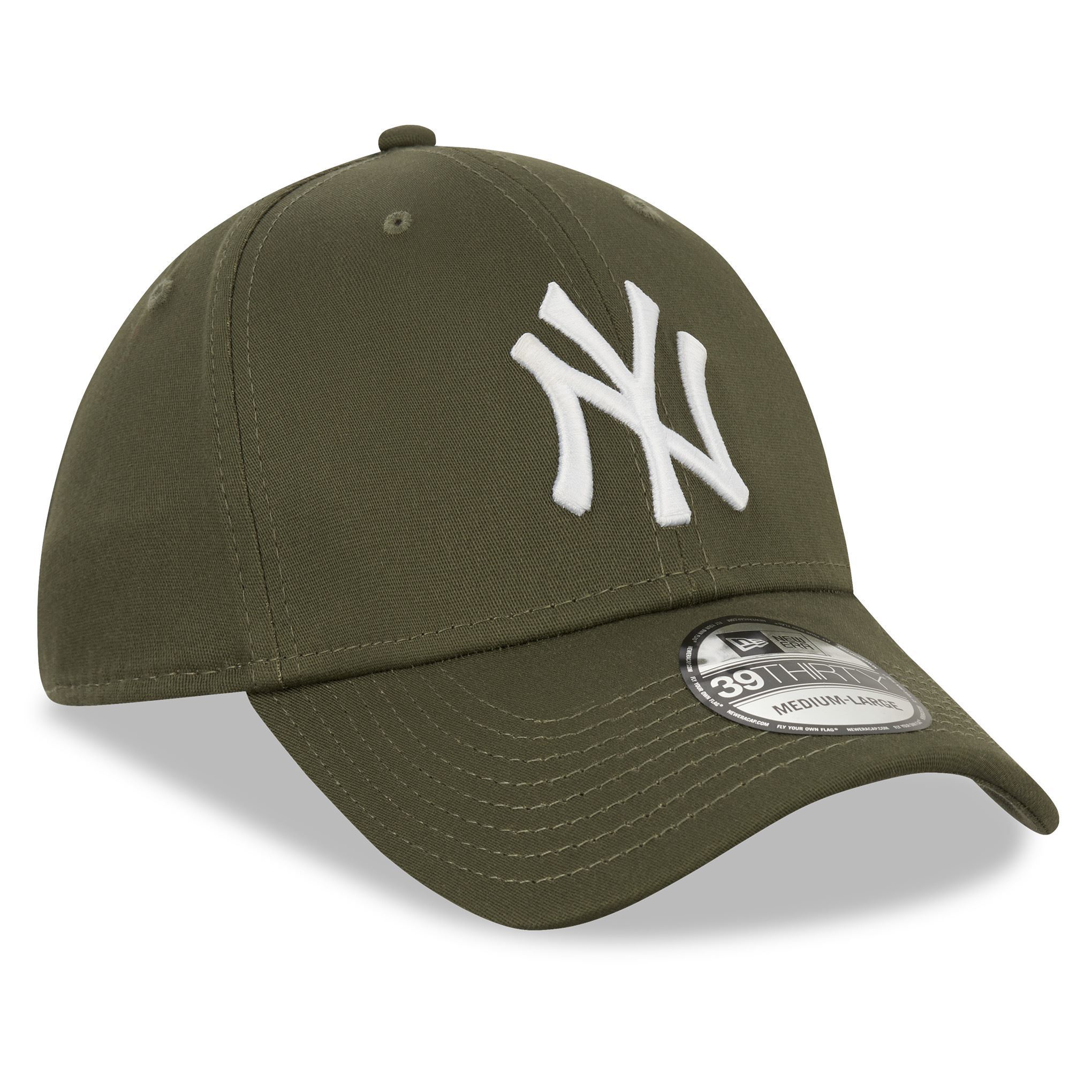 New York Yankees MLB League Essential Olive Green 39Thirty Stretch Cap New Era