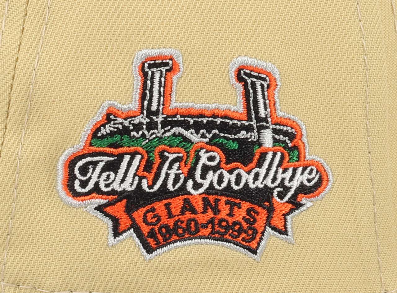 San Francisco Giants MLB Tell It Goodybye Stadium Sidepatch Vegas Gold Black 9Forty A-Frame Snapback Cap New Era