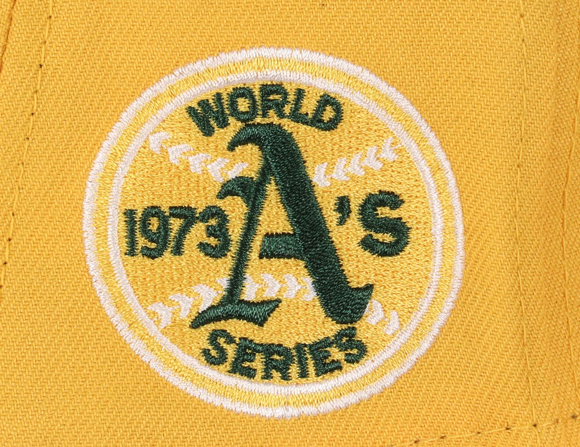 Oakland Athletics MLB Cooperstown World Series 1973 Sidepatch gold 59Fifty Basecap New Era