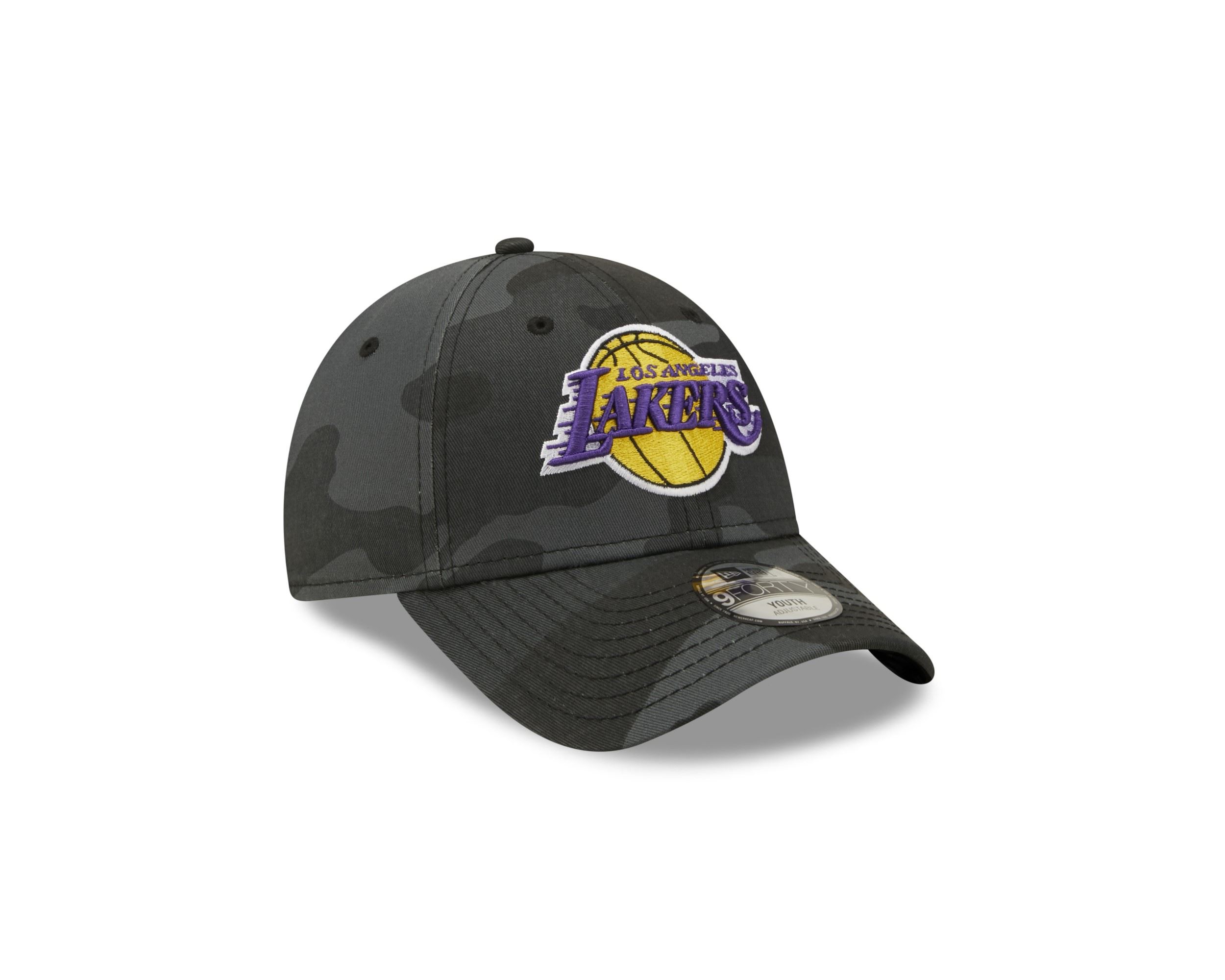Los Angeles Lakers NBA Camo Dark Camo 9Forty Adjustable Kids Cap New Era