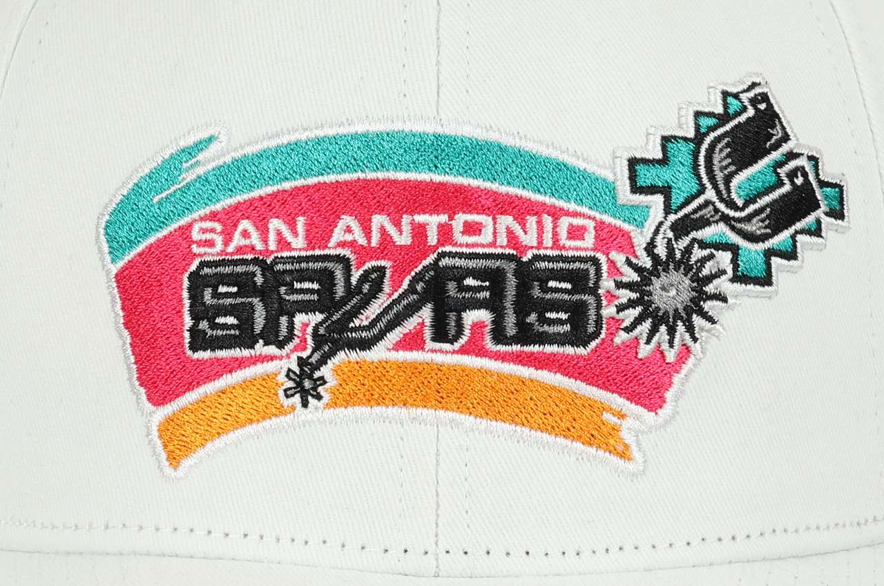San Antonio Spurs  NBA All In HWC Pro Crown Fit White Snapback Cap Mitchell & Ness