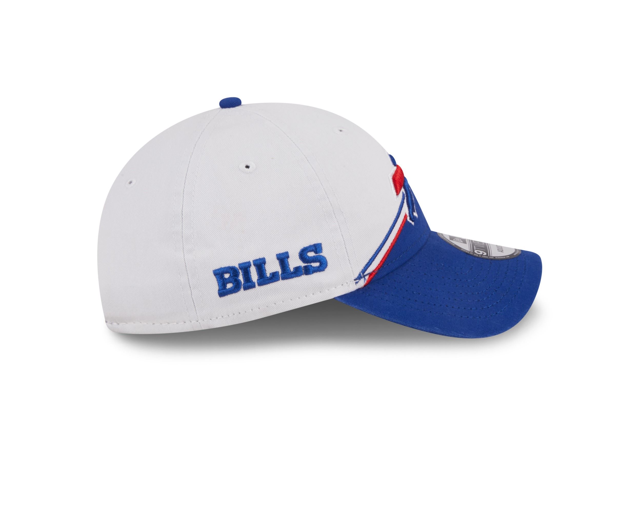Buffalo Bills NFL 2023 Sideline White Blue 9Twenty Unstructured Strapback Cap New Era