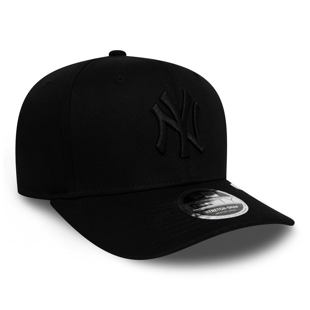 New York Yankees MLB Tonal Schwarz Verstellbare 9Fifty Stretch Snapback Cap New Era