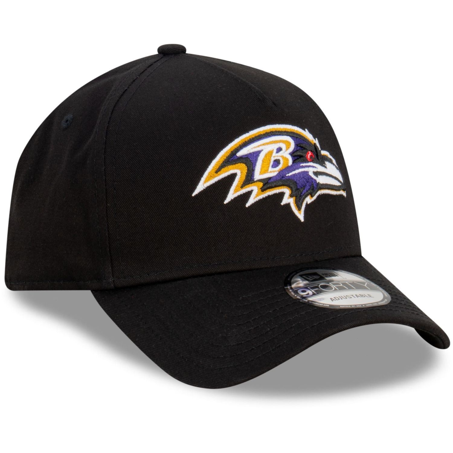Baltimore Ravens NFL Evergreen Schwarz Verstellbare 9Forty A-Frame Cap New Era