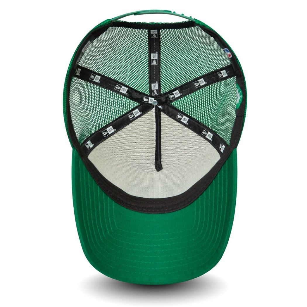 Boston Celtics White / Green Team Arch A-Frame Adjustable Trucker Cap New Era