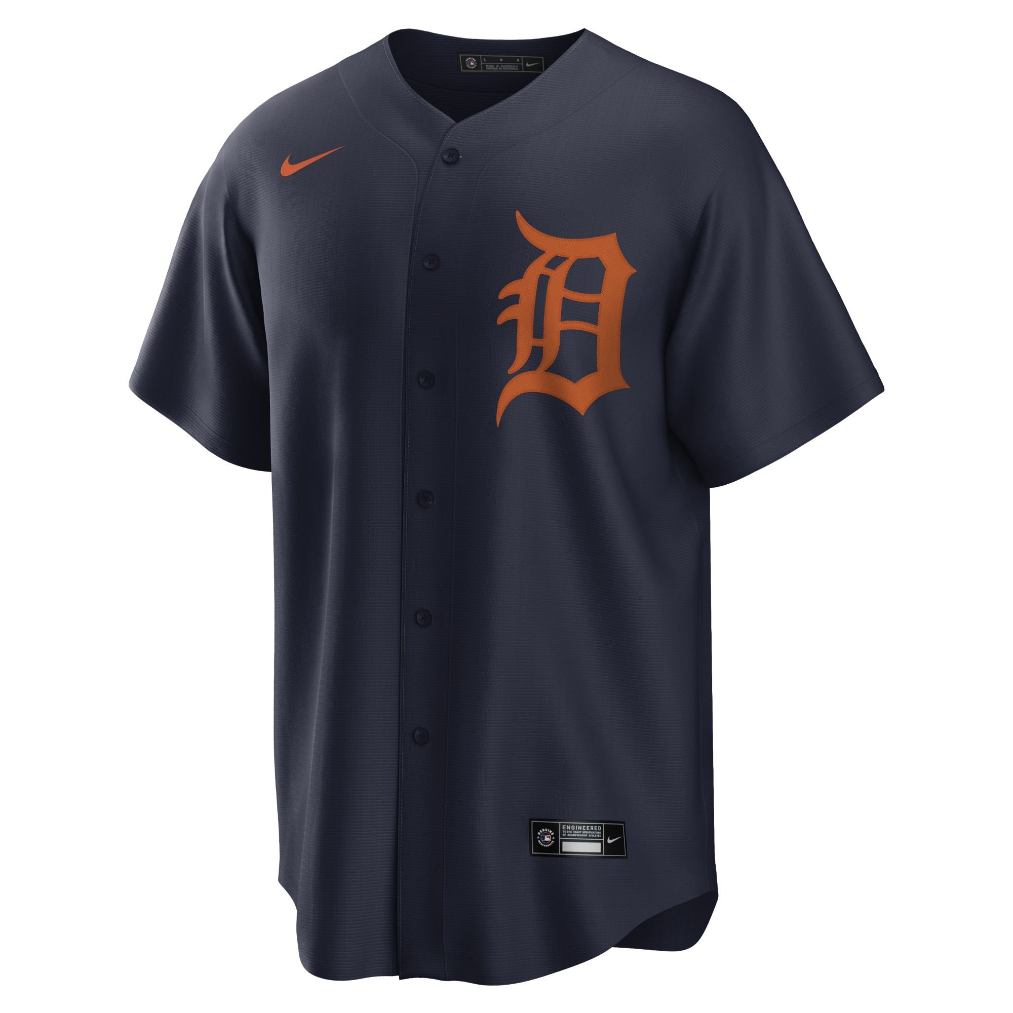 Detroit Tigers Blue  Official MLB Replica Alternate Road Jersey Nike