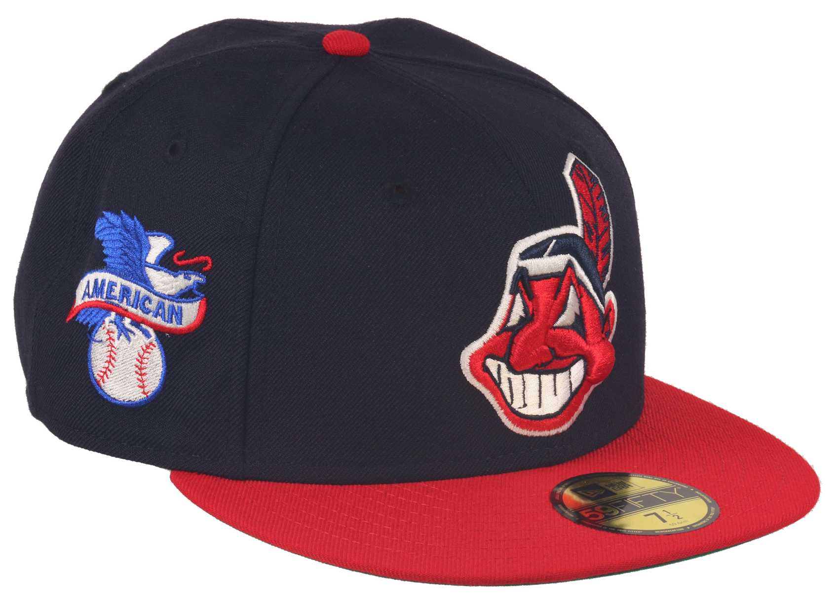 Cleveland Indians American Navy Red 59Fifty Basecap New Era