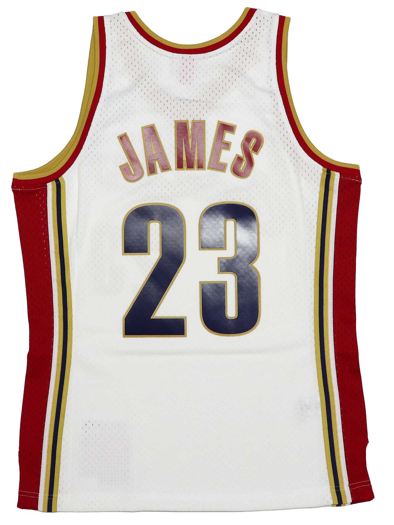  LeBron James #23 Cleveland Cavaliers  NBA Swingman Jersey  White/White Mitchell & Ness 