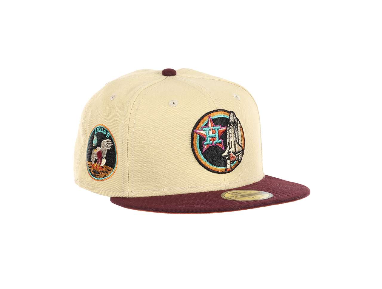 Houston Astros MLB Apollo 11 Sidepatch Beige Red Purple 59Fifty Basecap New Era