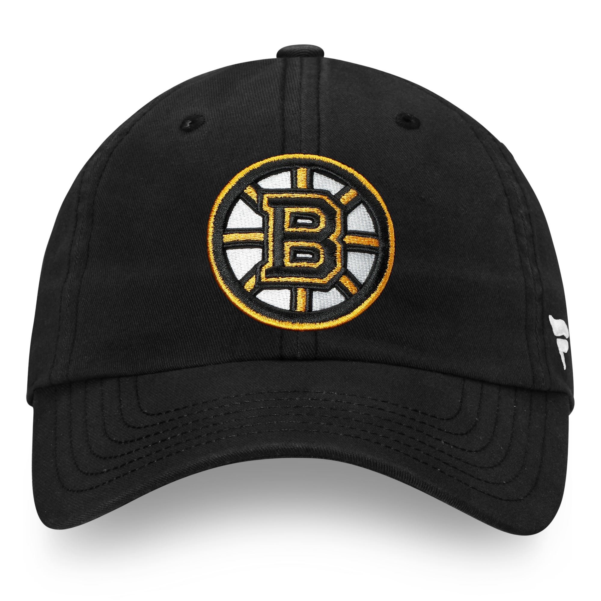 Boston Bruins NHL Core Black Curved Unstructured Strapback Cap Fanatics
