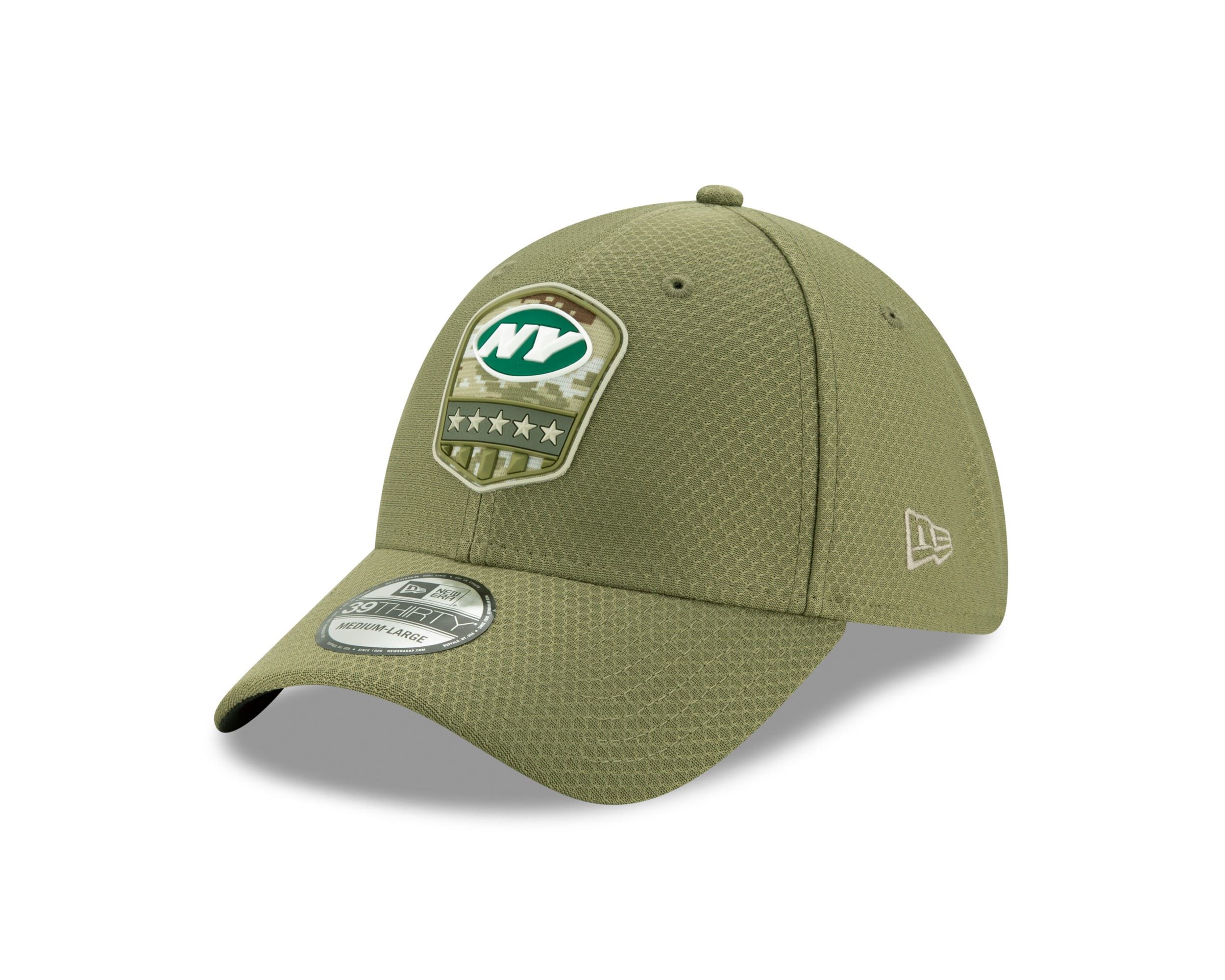 New York Jets On Field 2019 Salute to Service Olive 39Thirty Cap New Era