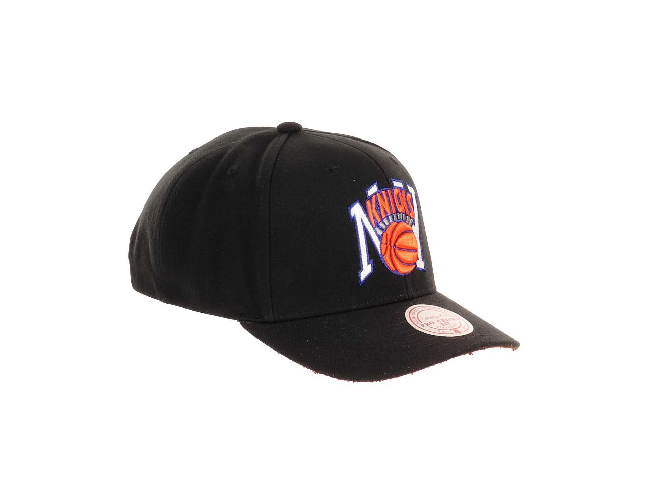New York Knicks NBA Icon Grail Pro Snapback Hardwood Claasic Cap Pro Crown Fit Black Mitchell & Ness
