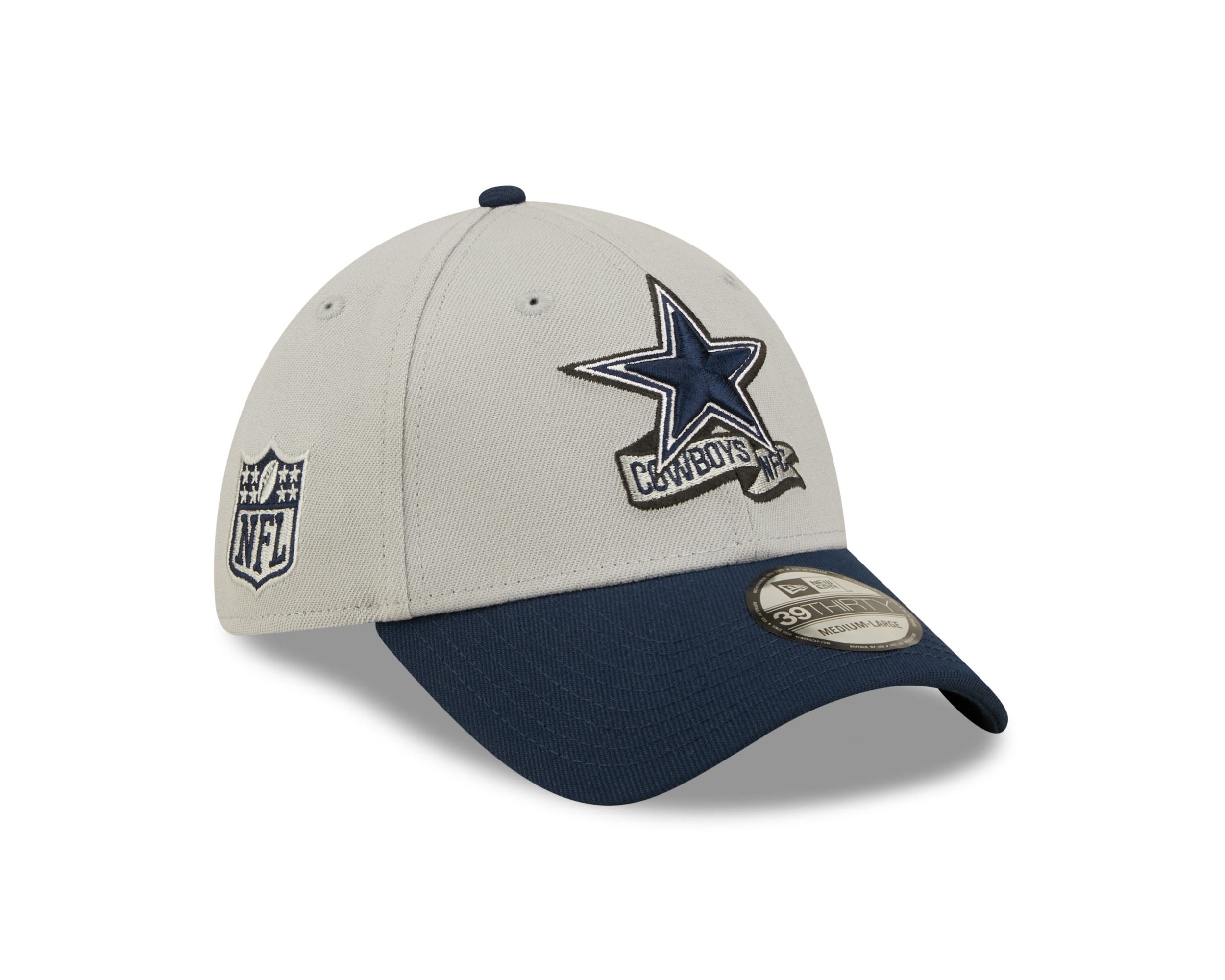 Dallas Cowboys NFL 2022 Sideline Grey Blue 39Thirty Stretch Cap New Era