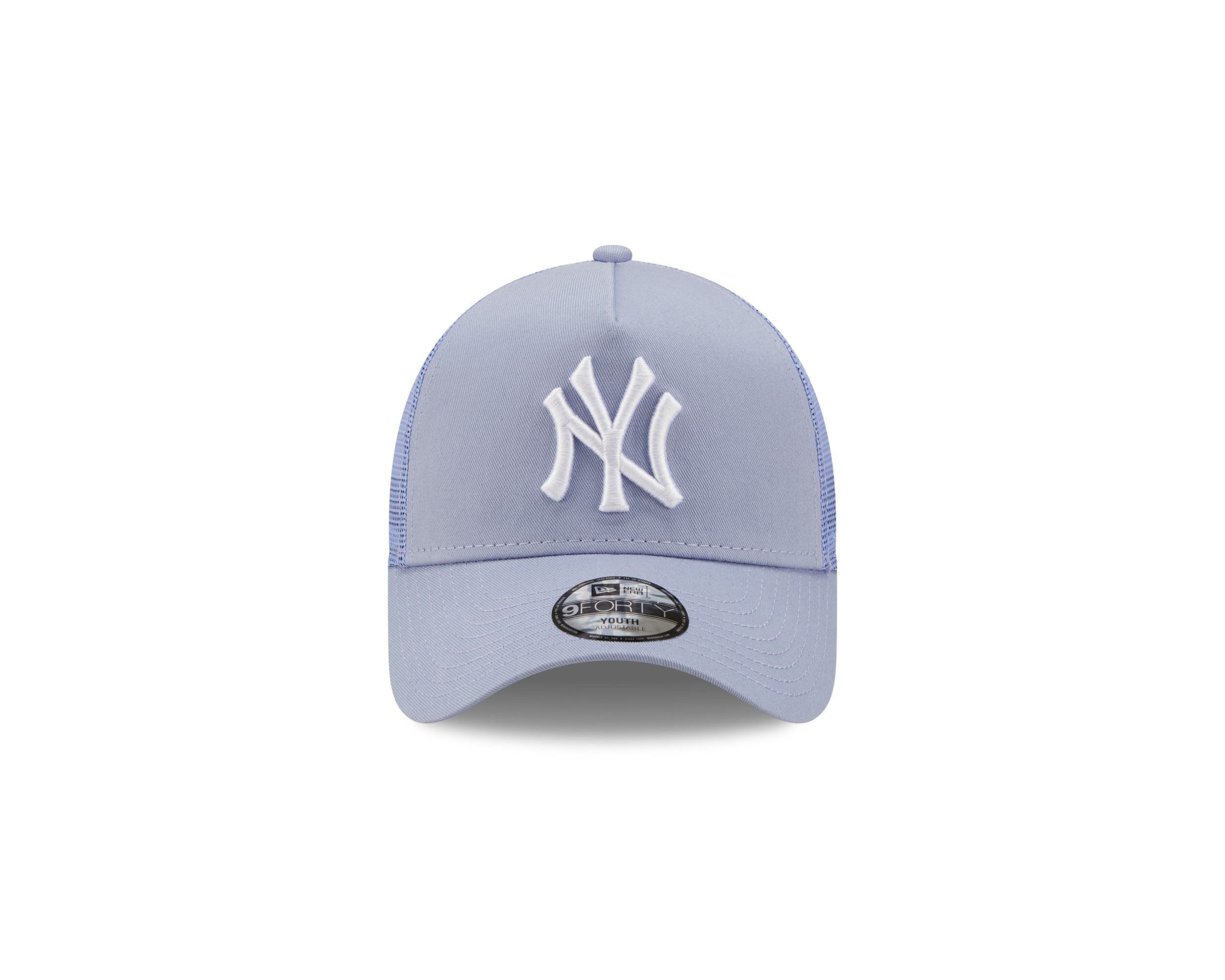 New York Yankees MLB Tonal Mesh 9Forty Iris Flower Kids A-Frame Adjustable Trucker Cap New Era