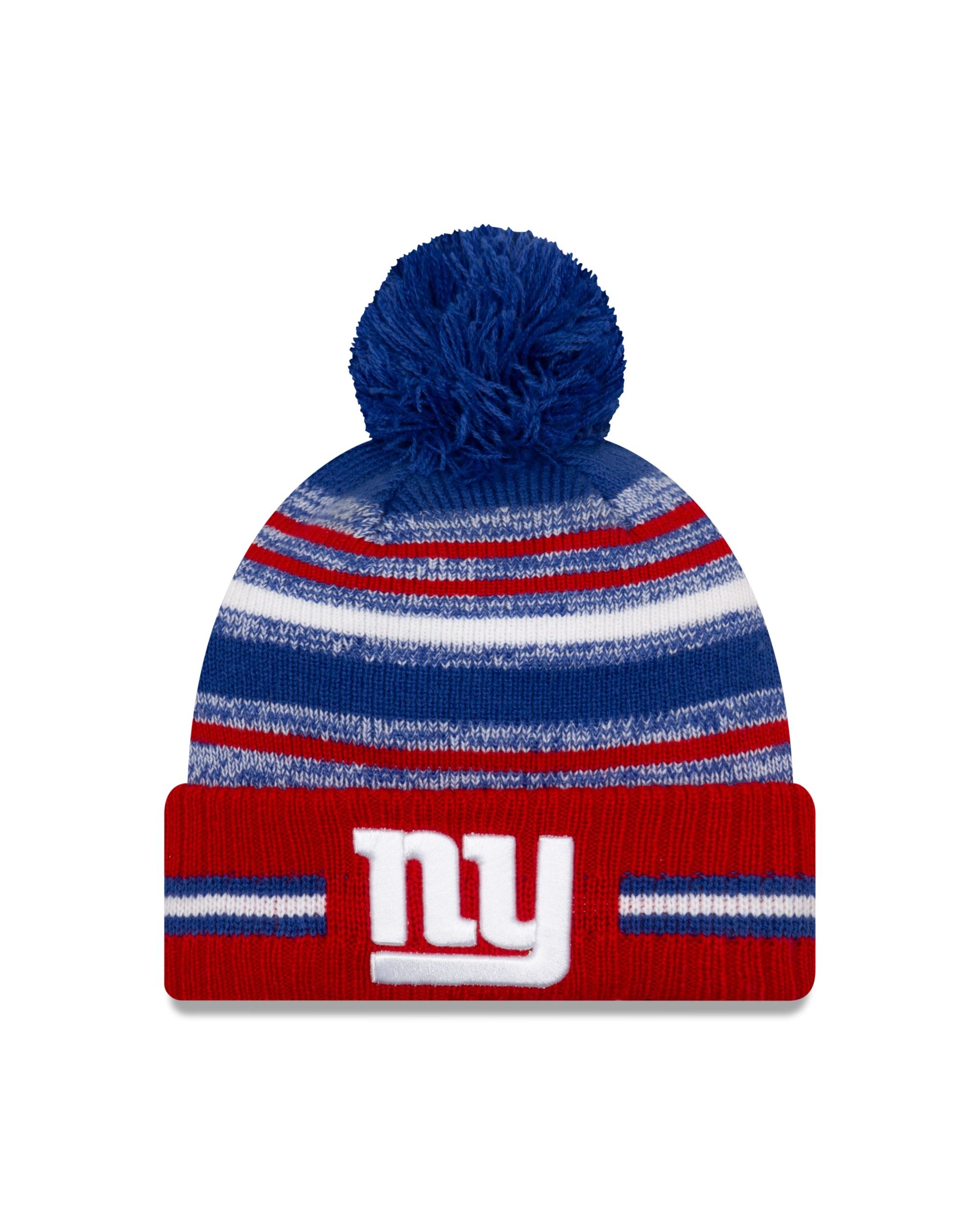 New York Giants NFL 2021 Sideline Sport Knit Bobble Beanie New Era