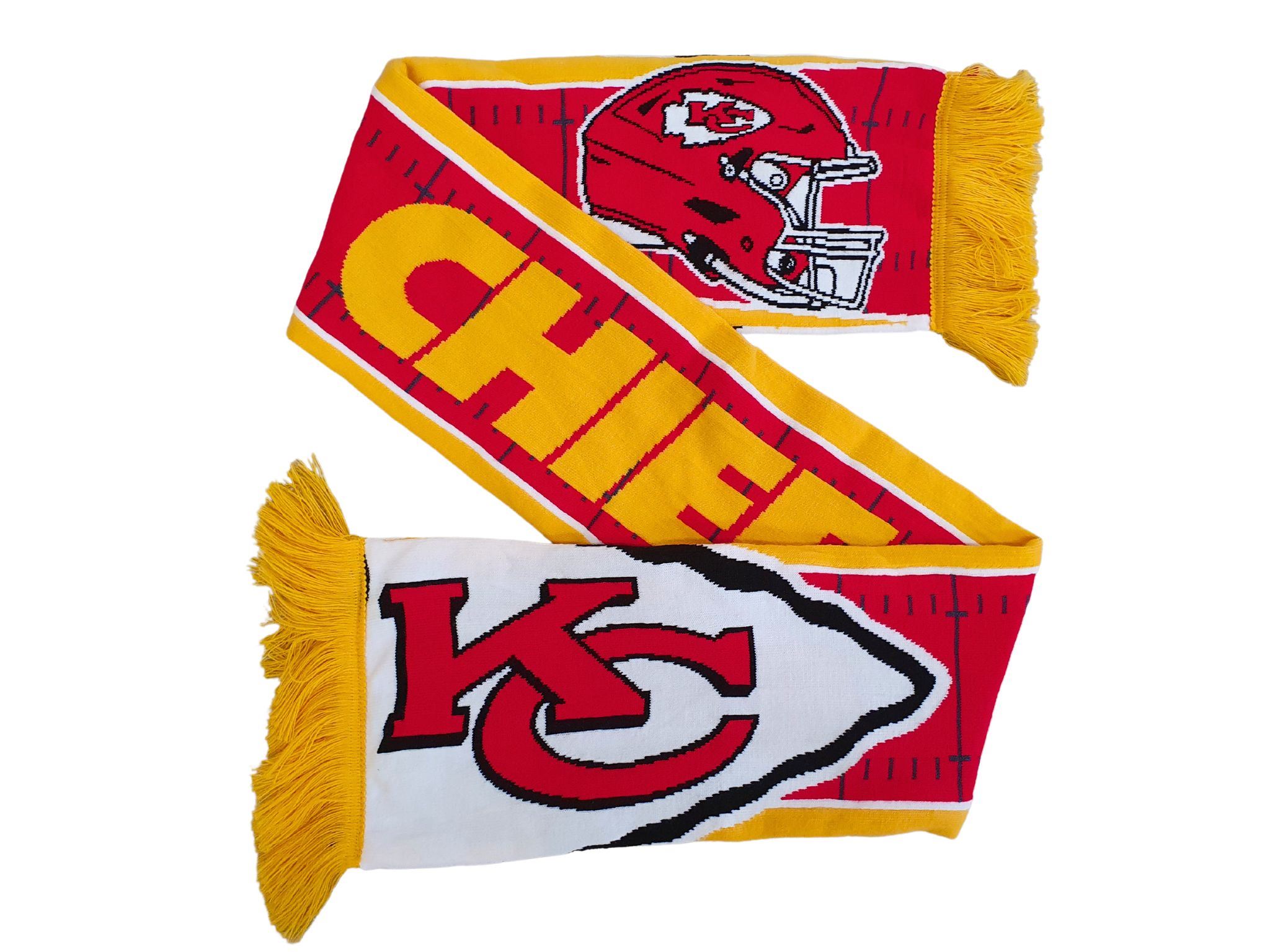 Kansas City Chiefs NFL HD Jaquard Scarf Red Yellow Schal Great Branding 