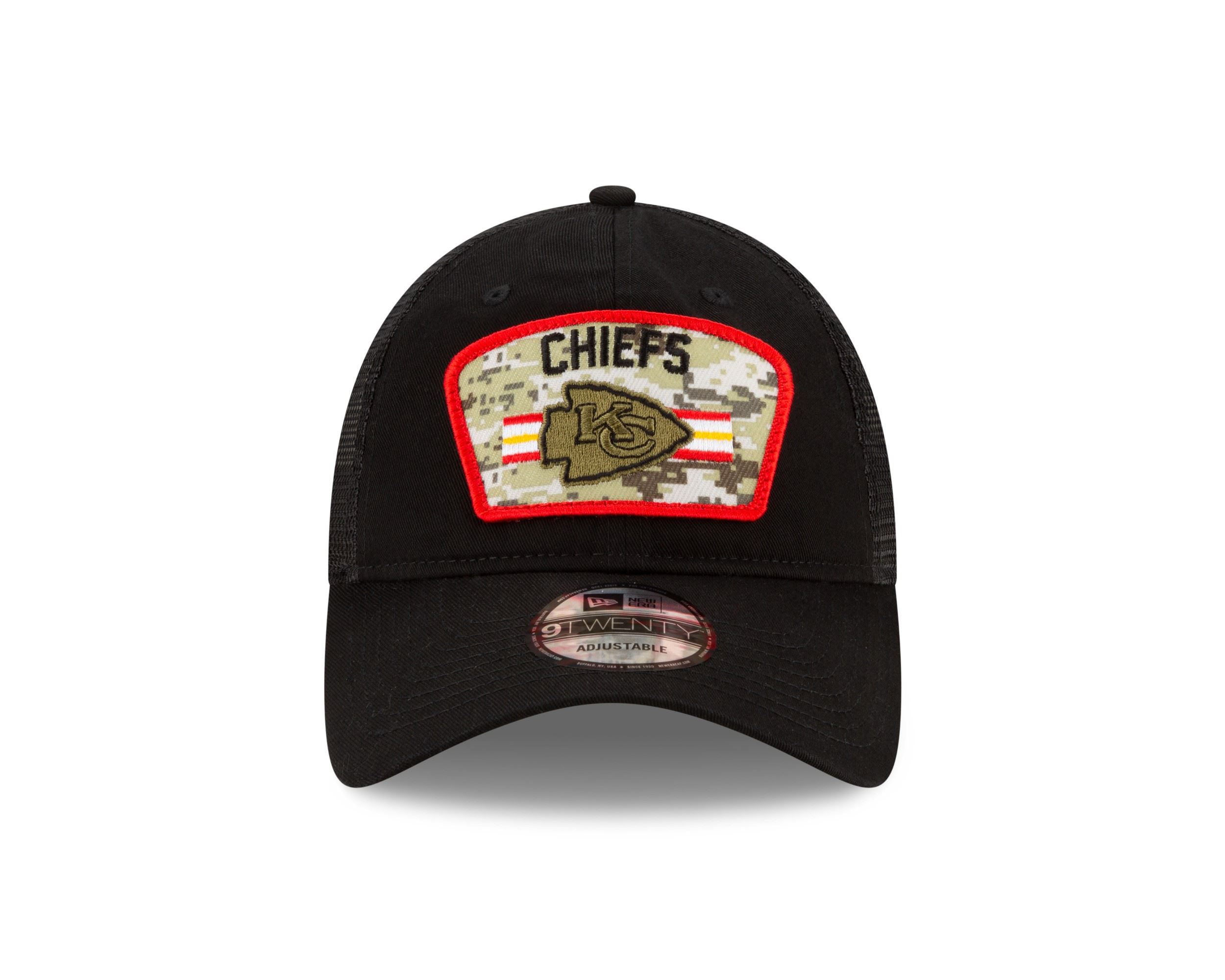 Kansas City Chiefs NFL On Field 2021 Salute to Service Black 9Twenty Snapback Cap New Era