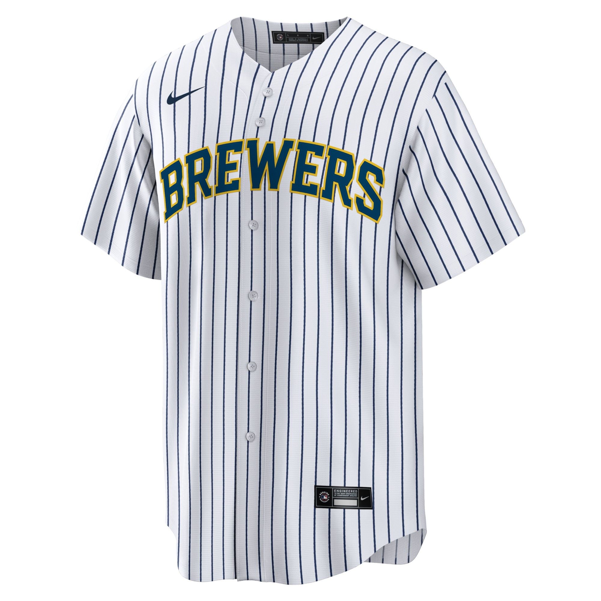 Milwaukee Brewers White Official MLB Replica Alternate Jersey Nike
