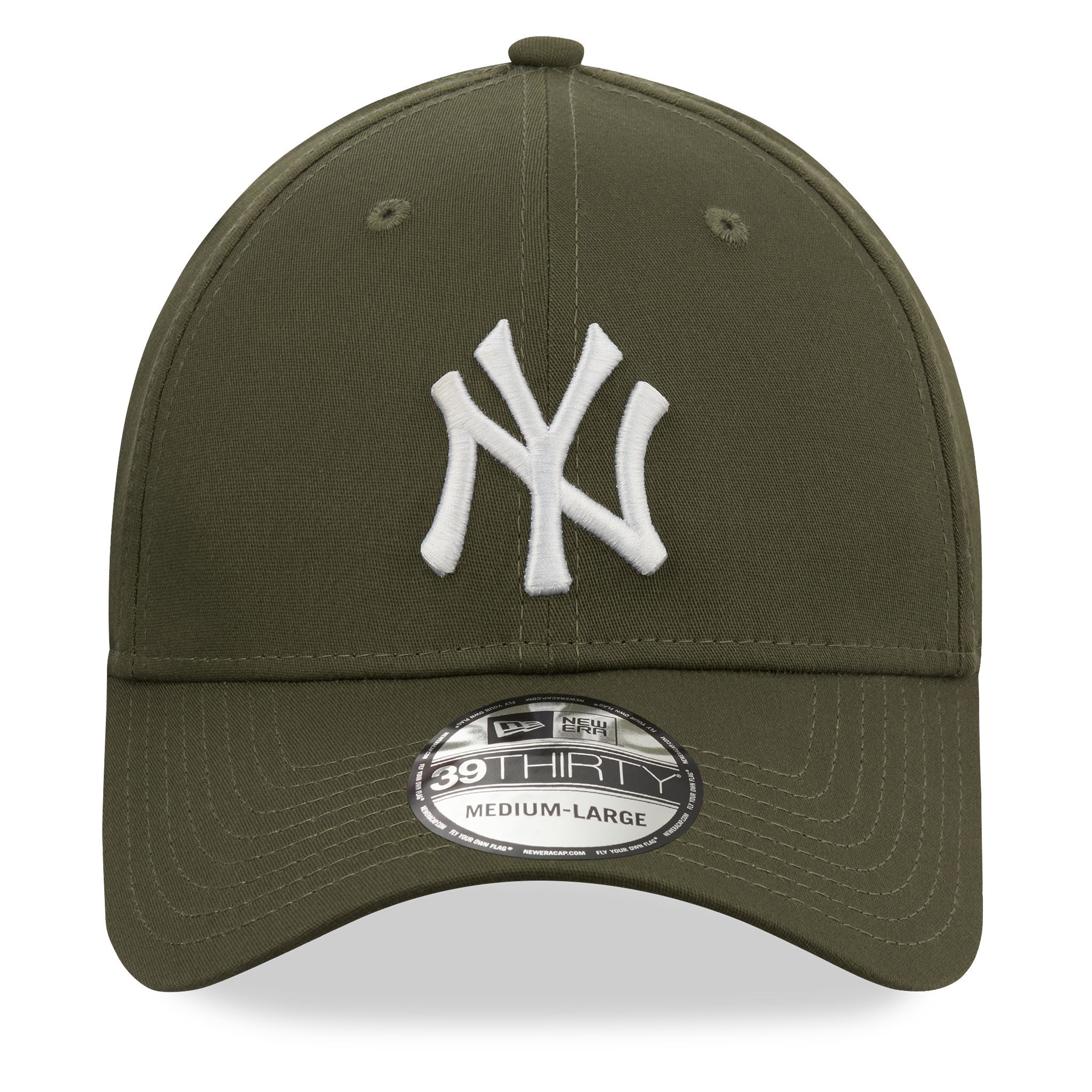 New York Yankees MLB League Essential Olive Green 39Thirty Stretch Cap New Era