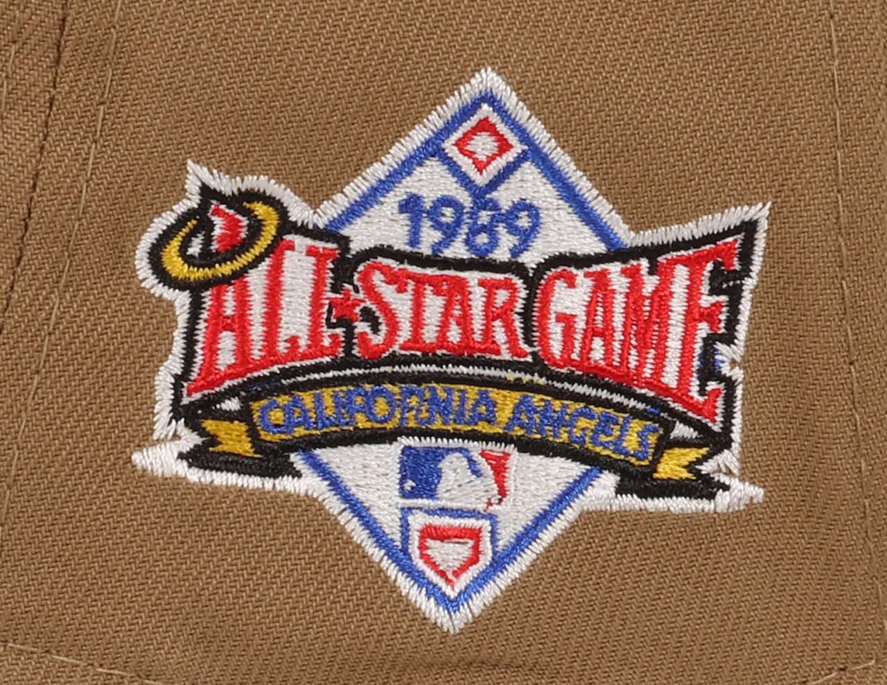California Angels MLB All-Star Game 1989 Sidepatch Khaki Black Cord 9Forty A-Frame Snapback Cap New Era
