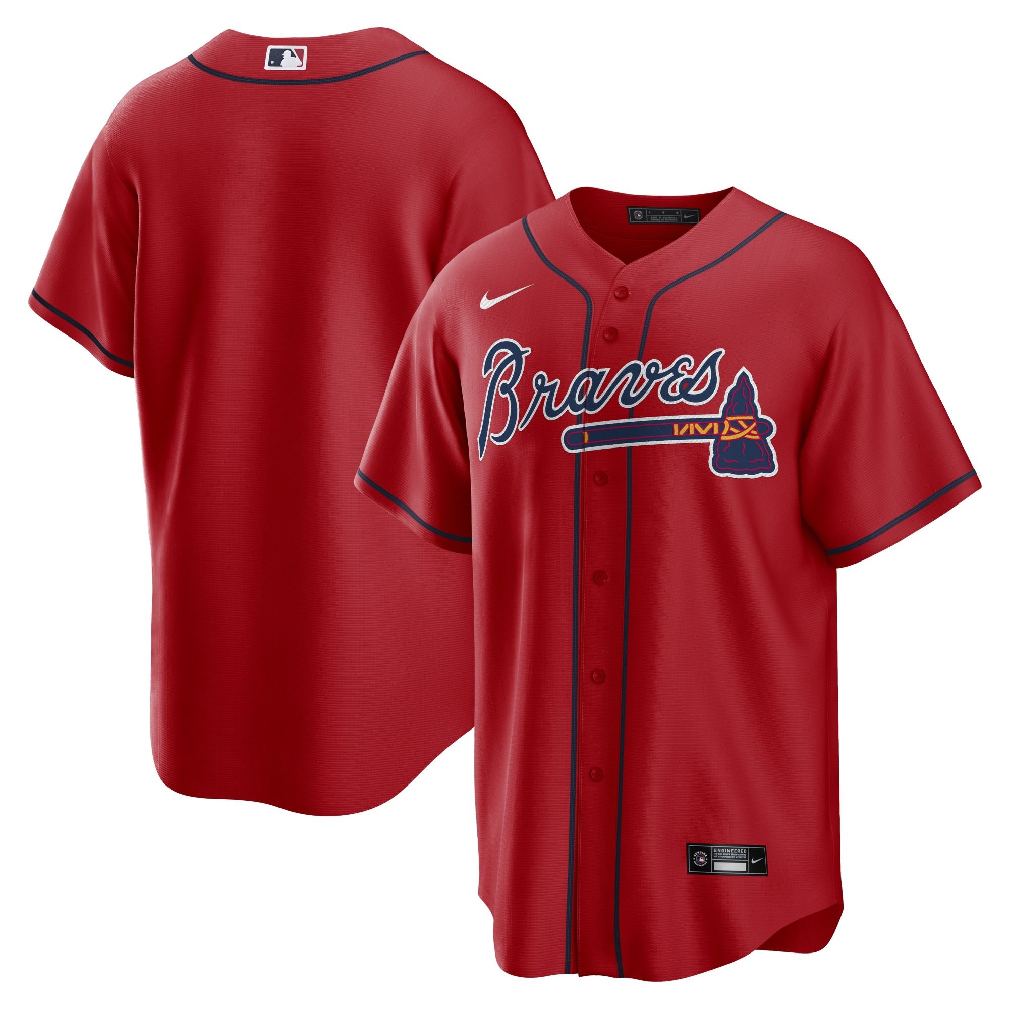 Atlanta Braves Red Official MLB Replica Alternate Jersey Nike