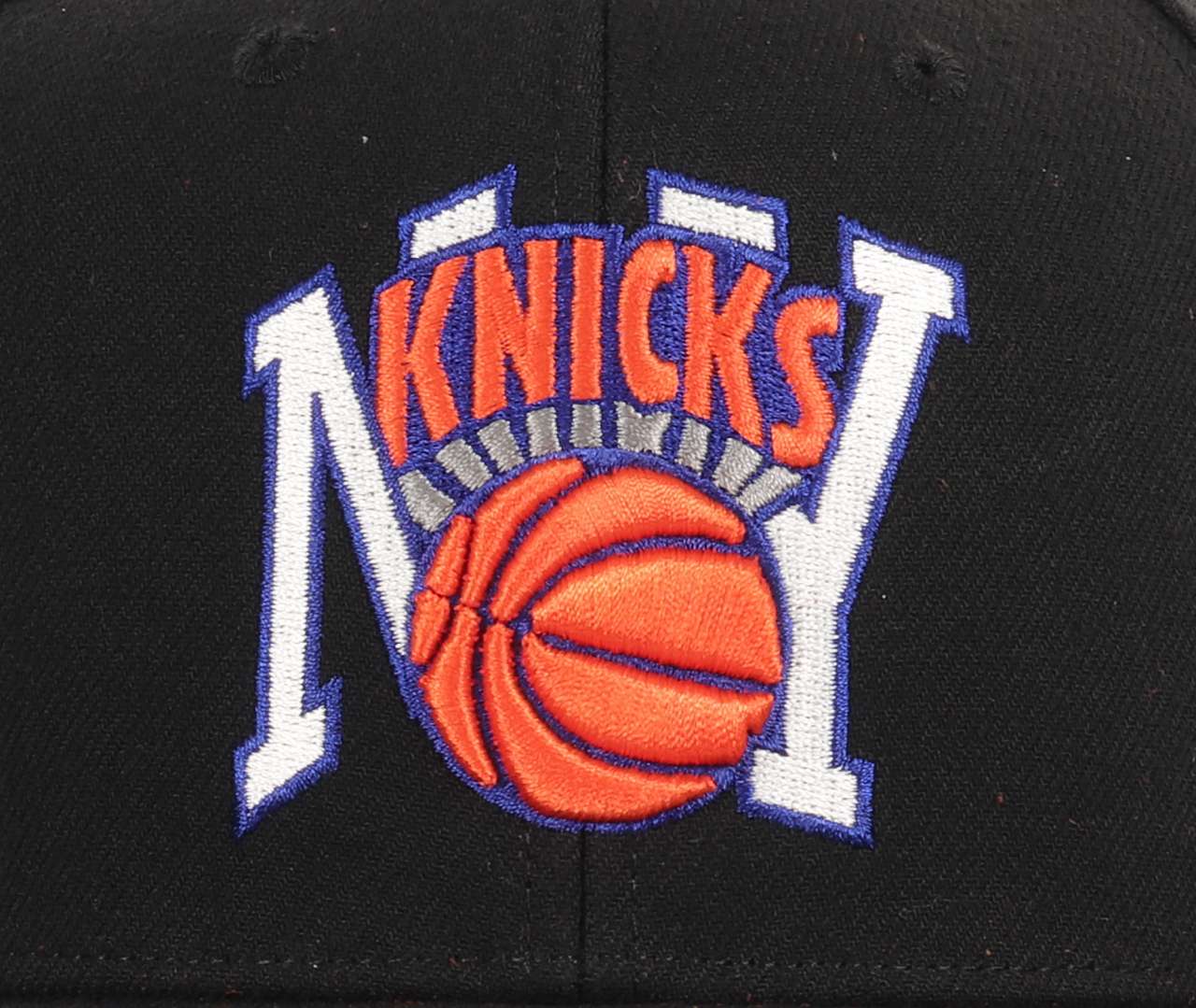 New York Knicks NBA Icon Grail Pro Snapback Hardwood Claasic Cap Pro Crown Fit Black Mitchell & Ness